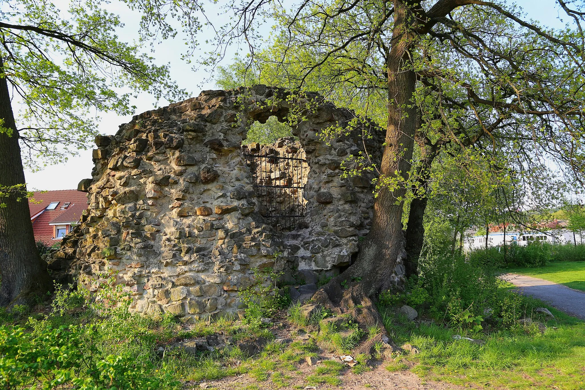 Photo showing: Ruin of the Heidenturm near the Aasee in the city of Ibbenbüren, Kreis Steinfurt, North Rhine-Westphalia, Germany.