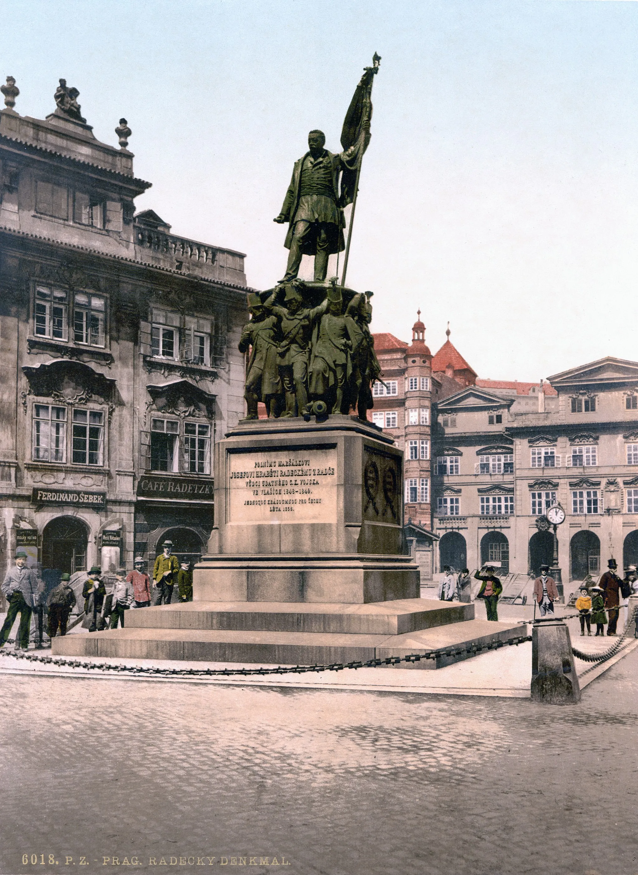 Photo showing: Former memorial of Field Marshal Radetzky by Josef and Emanuel Max in Prague. Removed after 1918 and today displayed in collections of the National Museum.