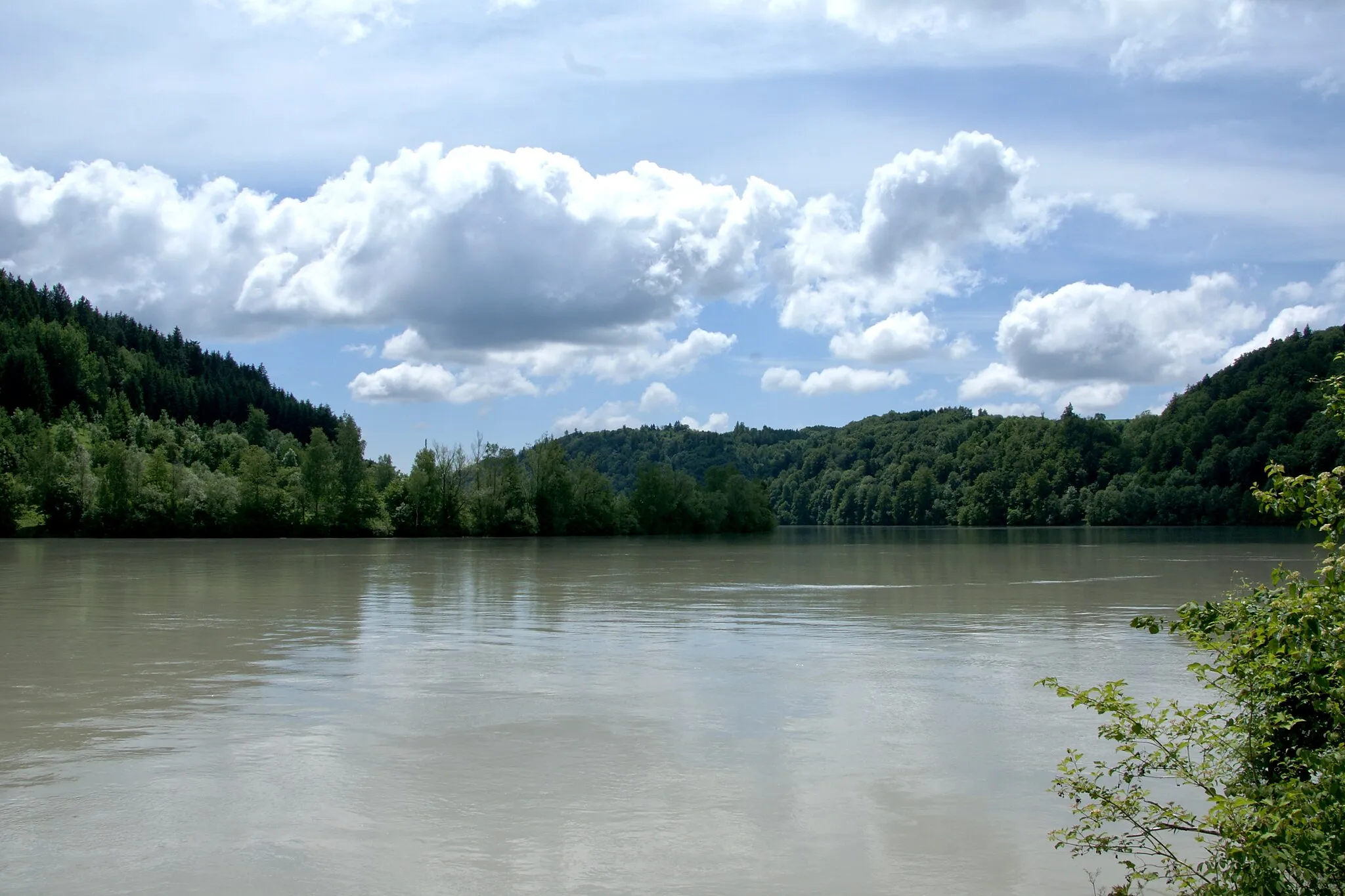 Photo showing: Inn River between Passau and Wernstein
