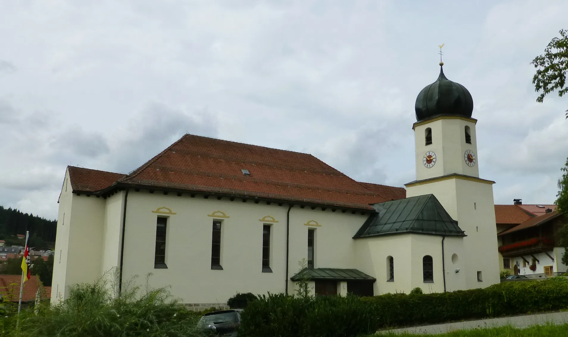 Photo showing: Church of Langdorf, St. Maria Magdalena, district of Regen, Lower Bavaria.