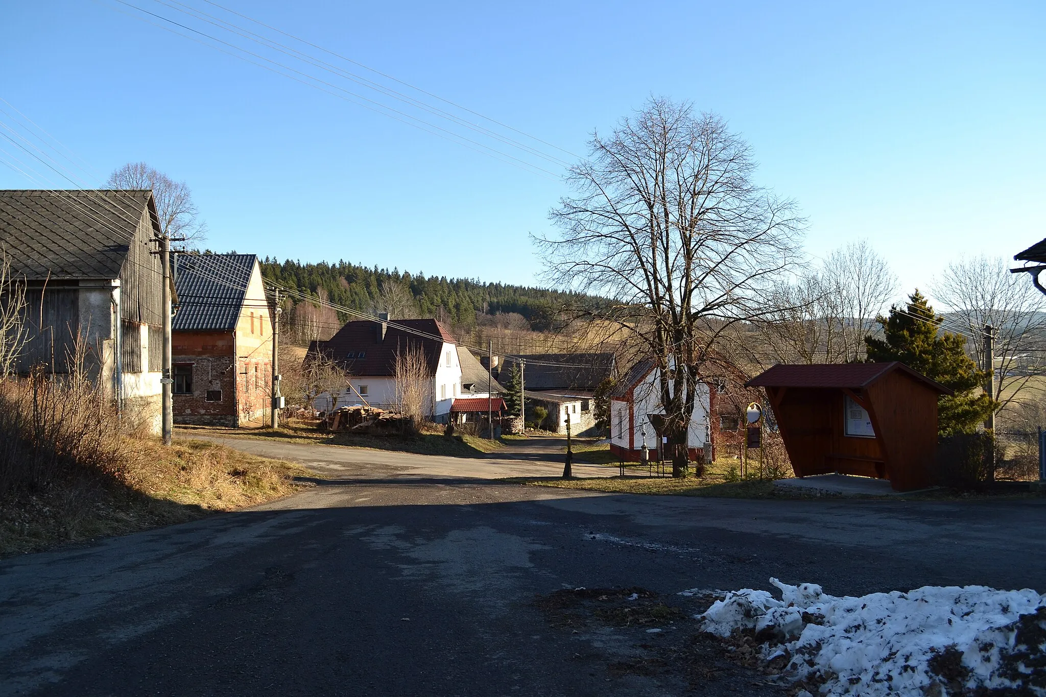 Photo showing: Kunkovice, part of the town of Čachrov, Klatovy district, Czech Republic.