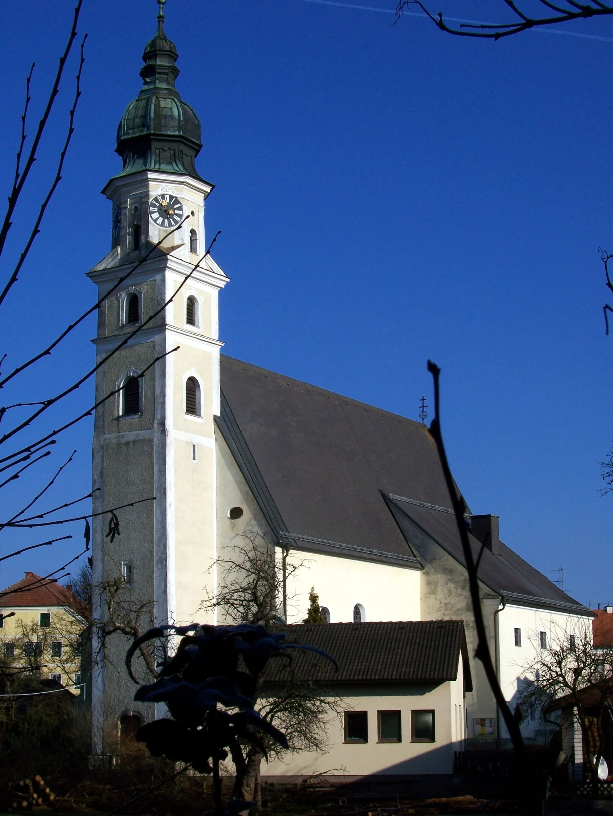 Photo showing: Katolika paroĥa preĝejo en St. Marienkirchen apud Schärding (Supra Aŭstrio)