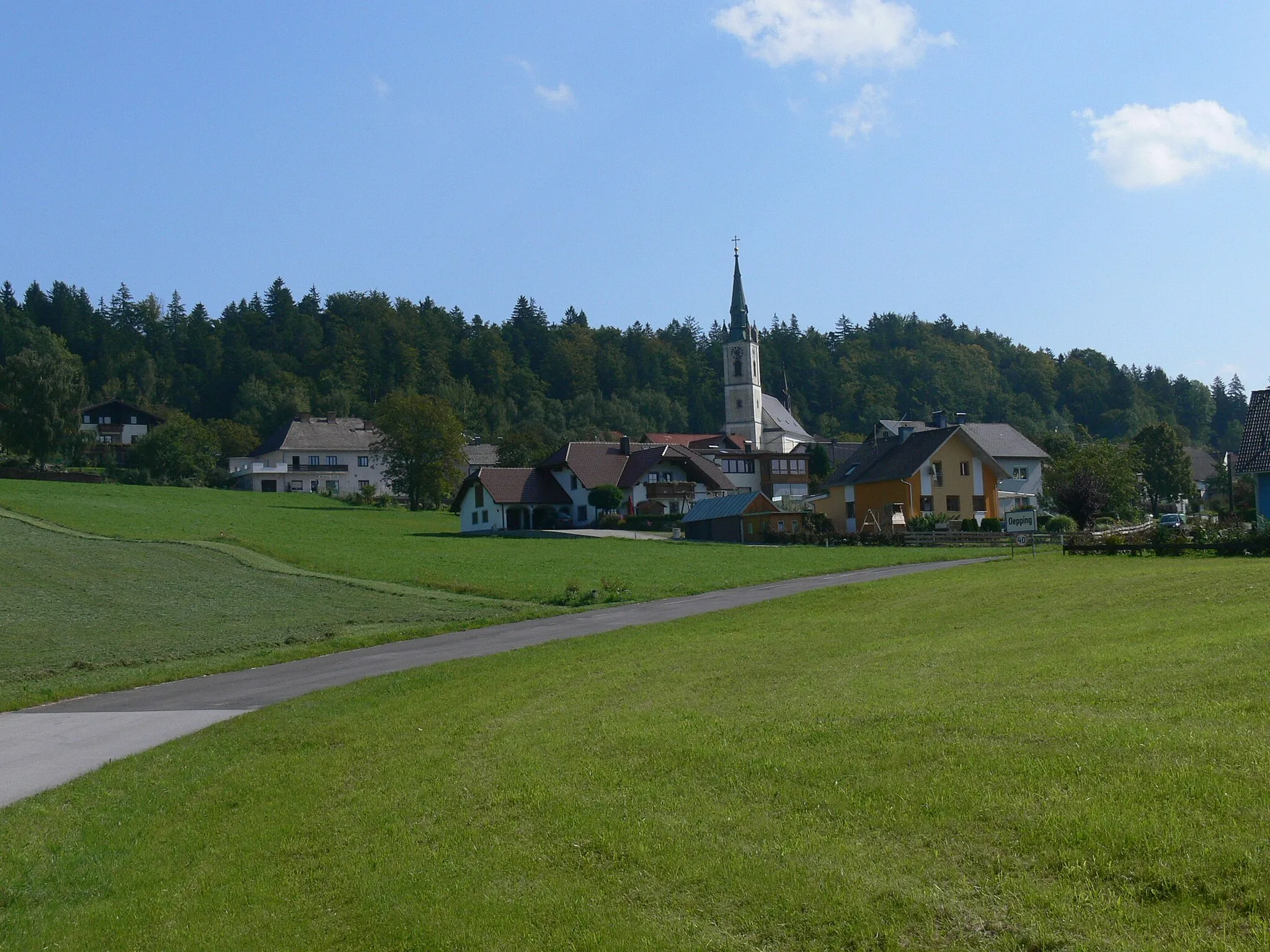 Photo showing: View of the village of Oepping ( Upper Austria )
