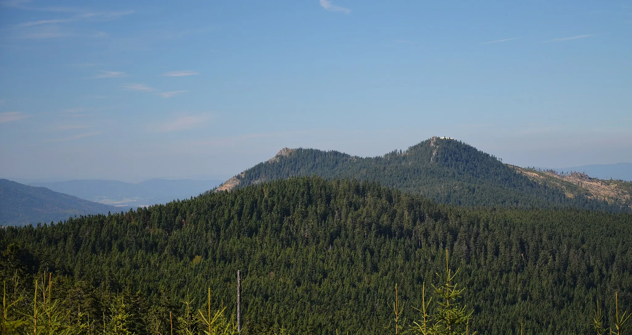 Photo showing: Osser mountain, Czech-German border