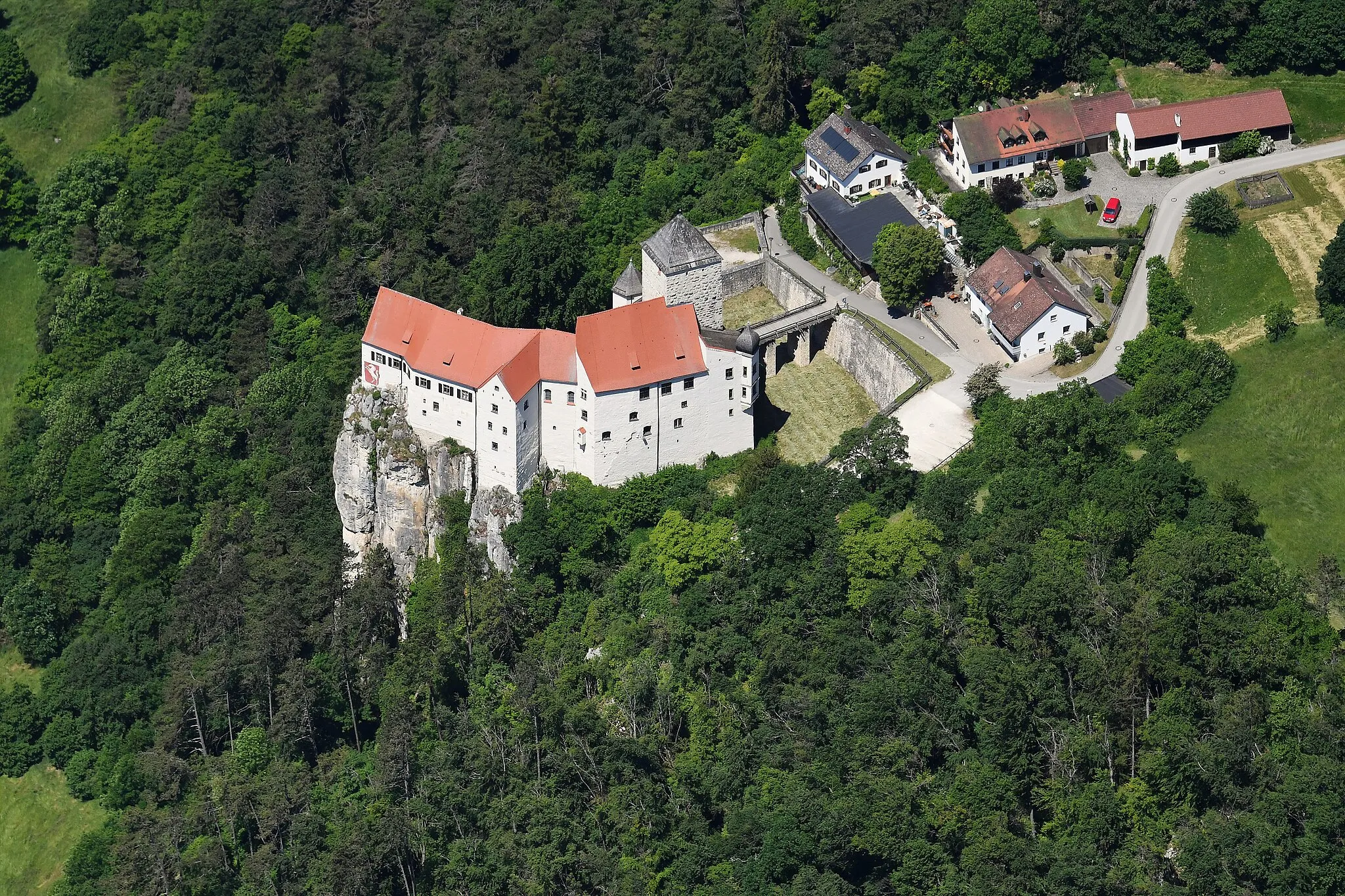 Photo showing: Aerial image of Burg Prunn (view from the southeast)