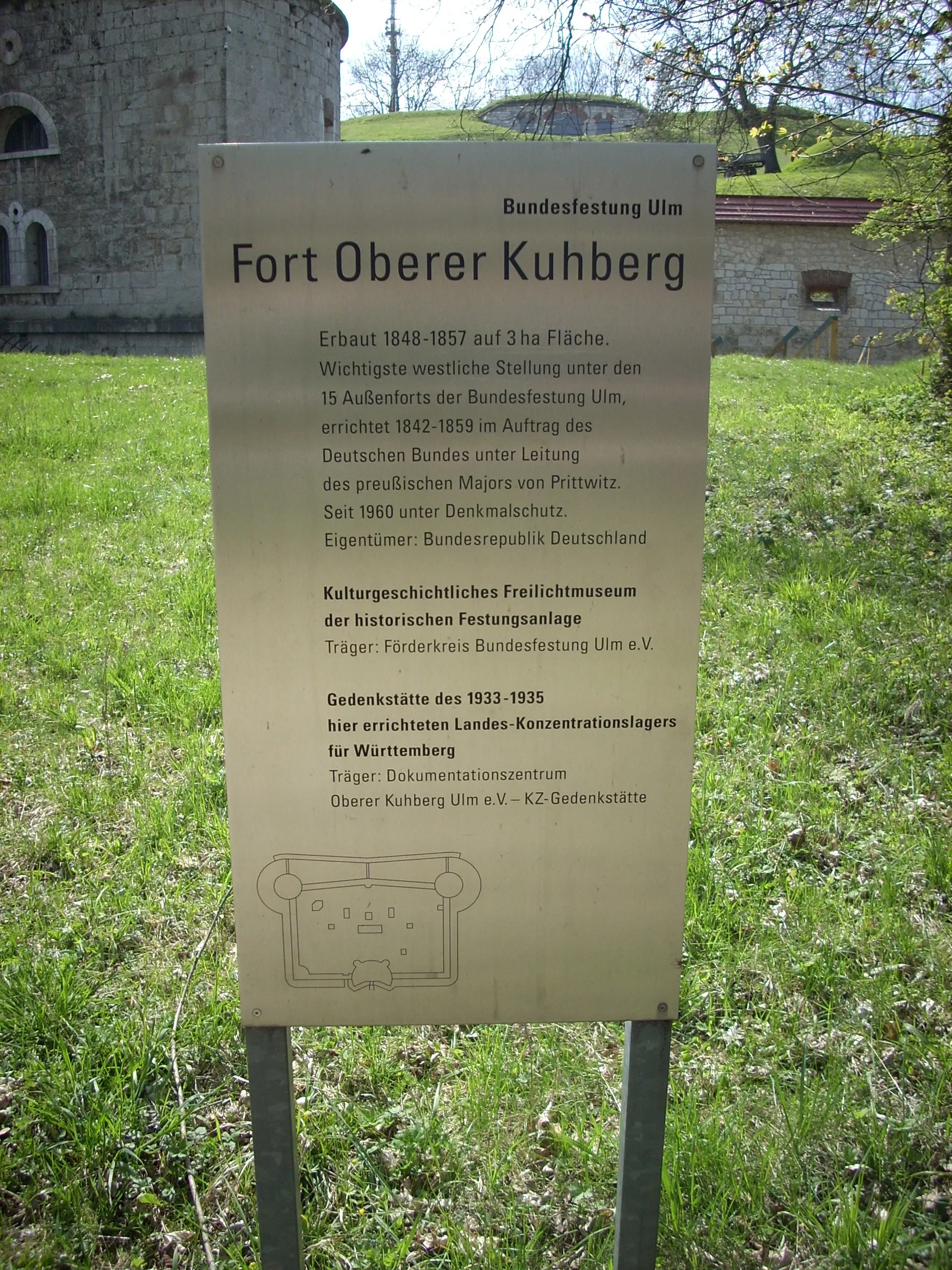 Photo showing: Fort Oberer Kuhberg (ehemaliges KZ) bei Ulm