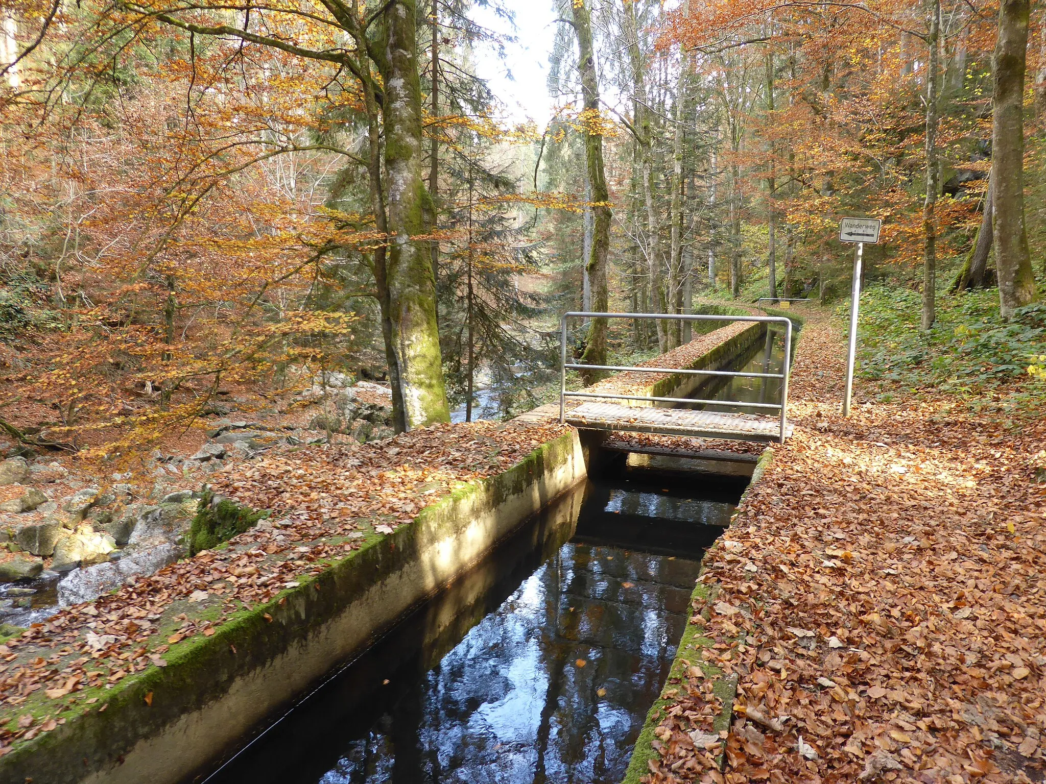 Photo showing: Wasserkanal neben dem Saußbach in der Buchberger Leite.