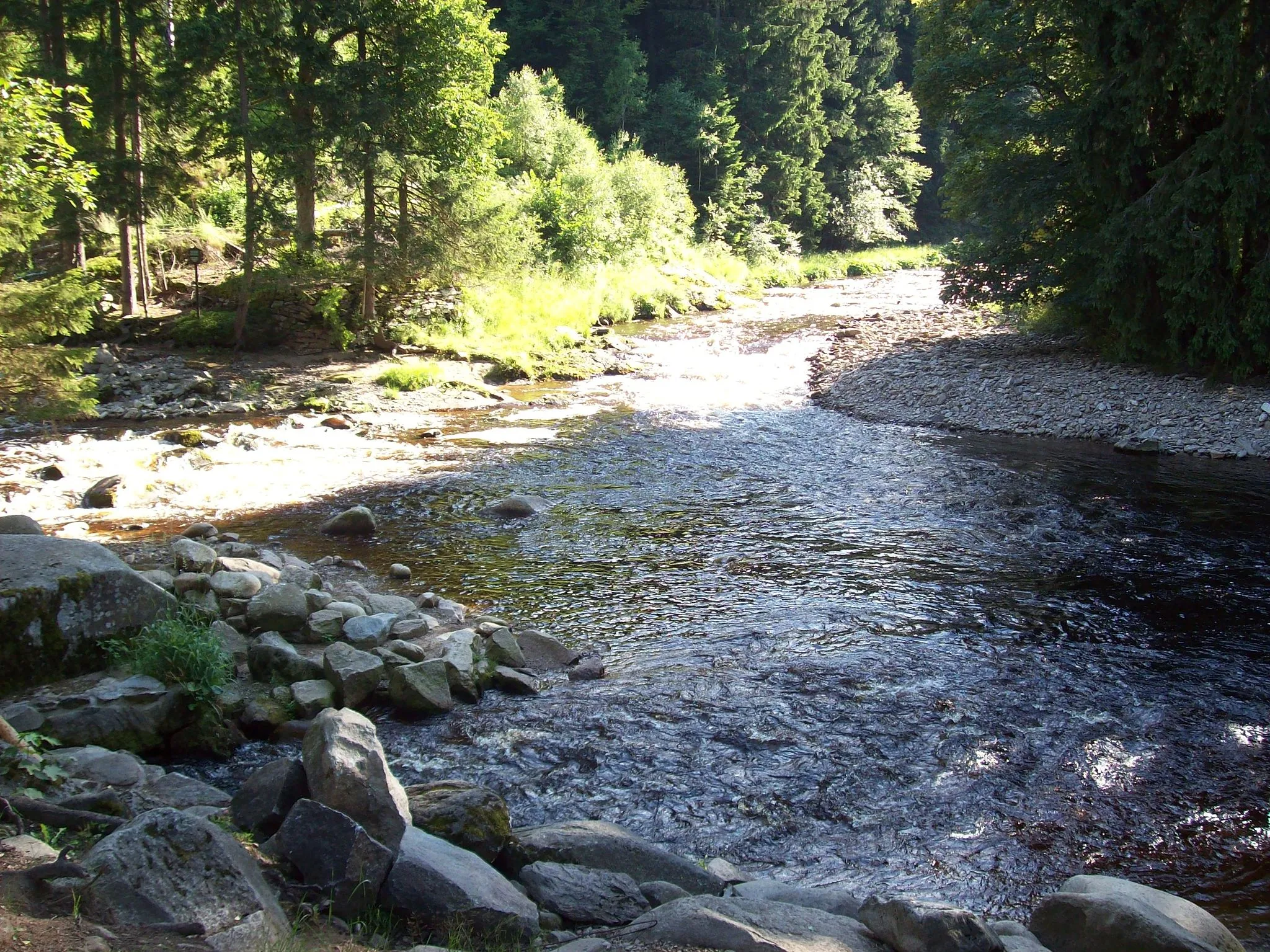 Photo showing: Soutok Vydry a Křemelné