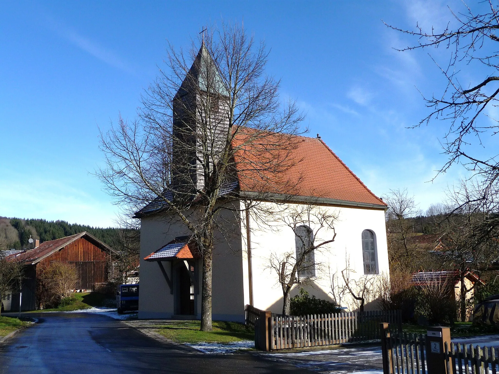 Photo showing: Die Wallfahrtskapelle in Großwiesen, Pfarrei Kumreut, Gemeinde Röhrnbach