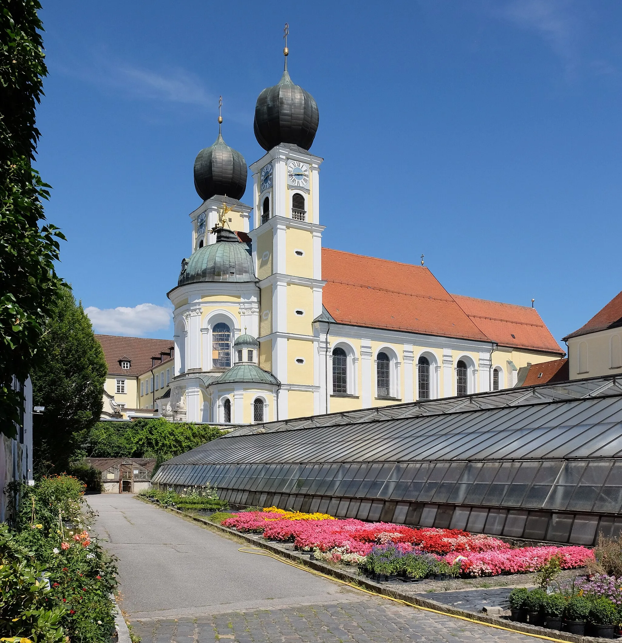 Photo showing: Klosterkirche Metten, Metten Abbey, district Deggendorf, Bavaria, Germany