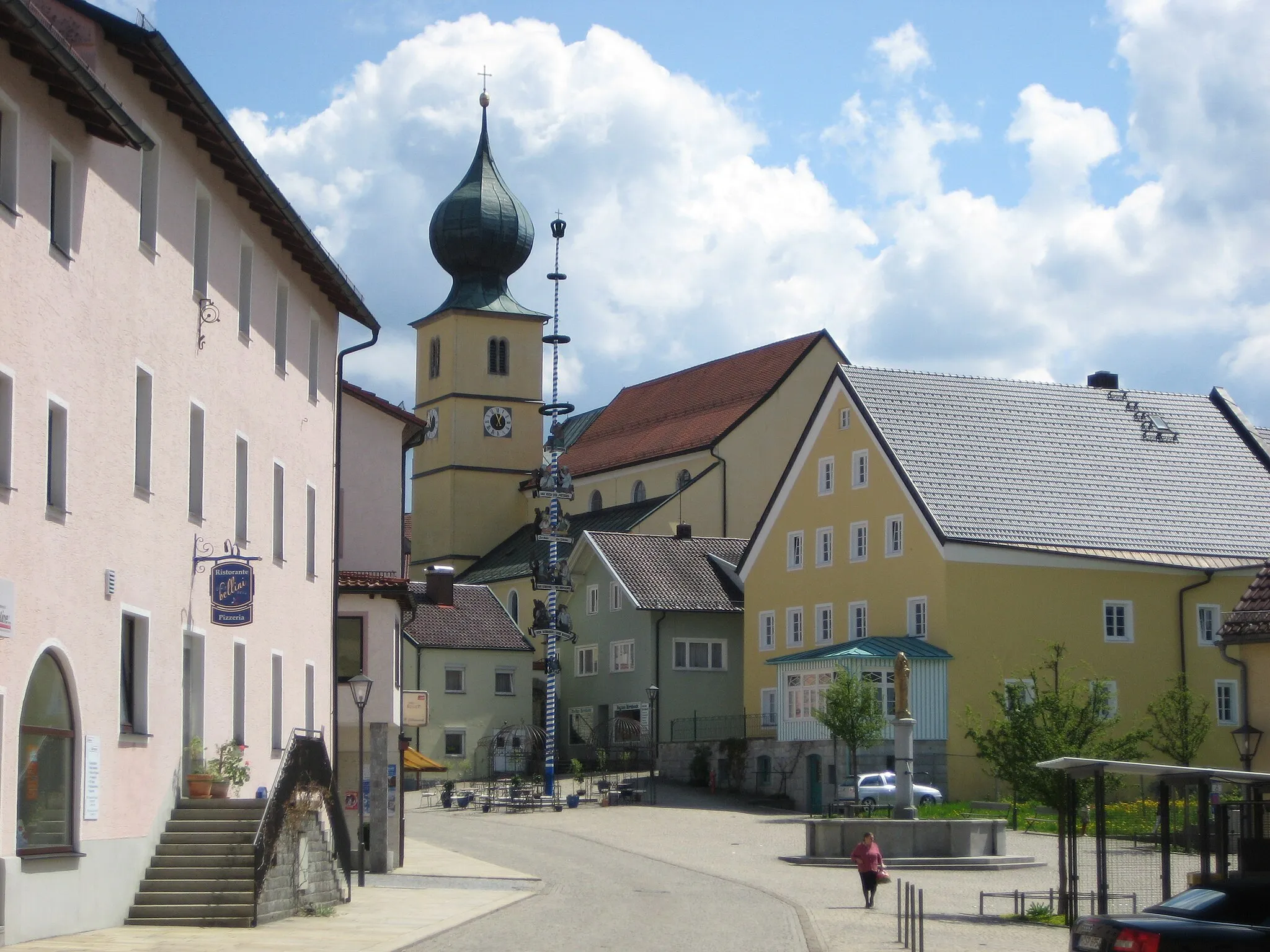 Photo showing: Town center of Ruhmannsfelden, Lower Bavaria