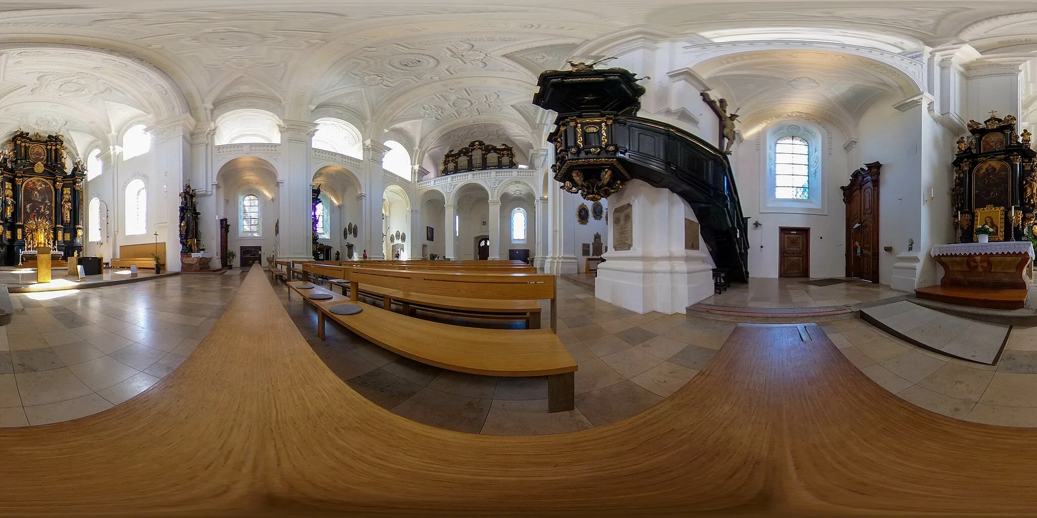 Photo showing: Kugelpanorama der Sankt Paul Kirche in Passau, 2018