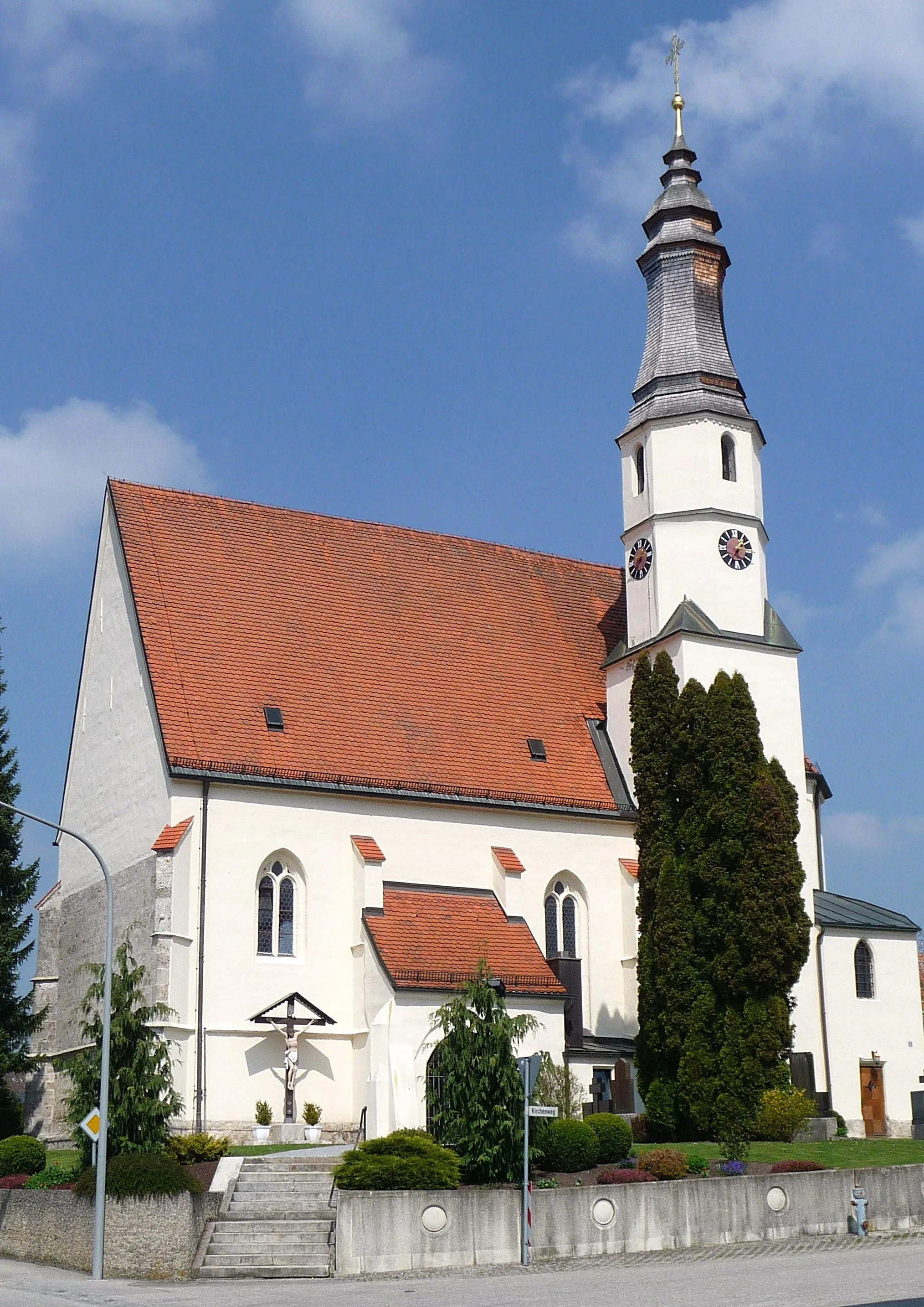 Photo showing: Die Pfarrkirche St. Stephan in Prienbach
