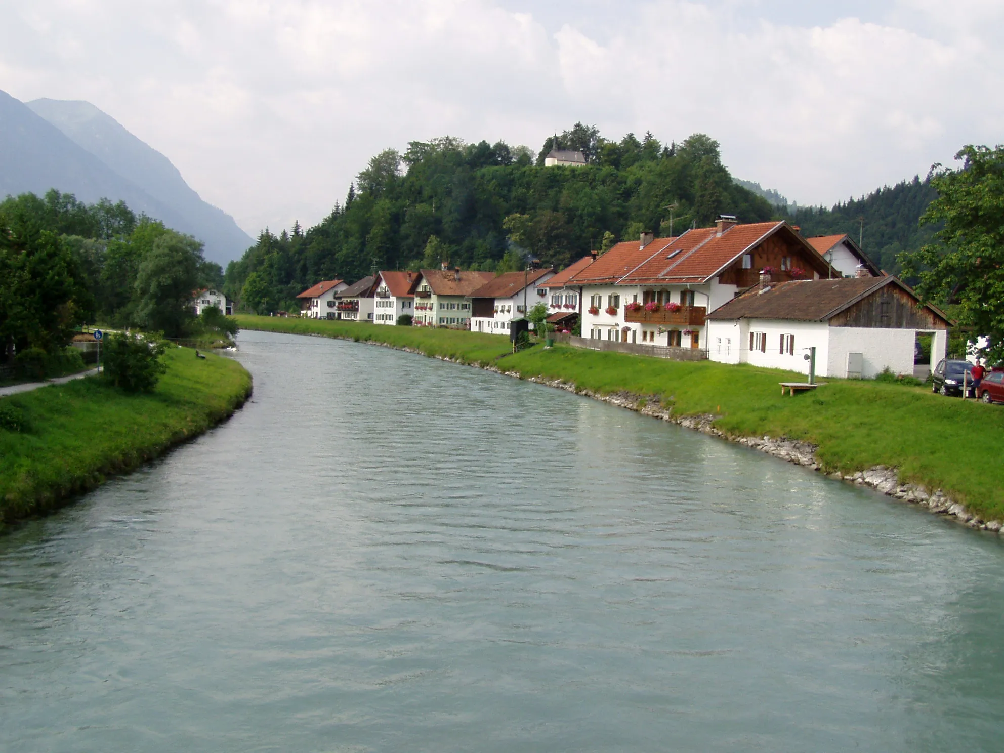 Photo showing: Loisach in Eschenlohe