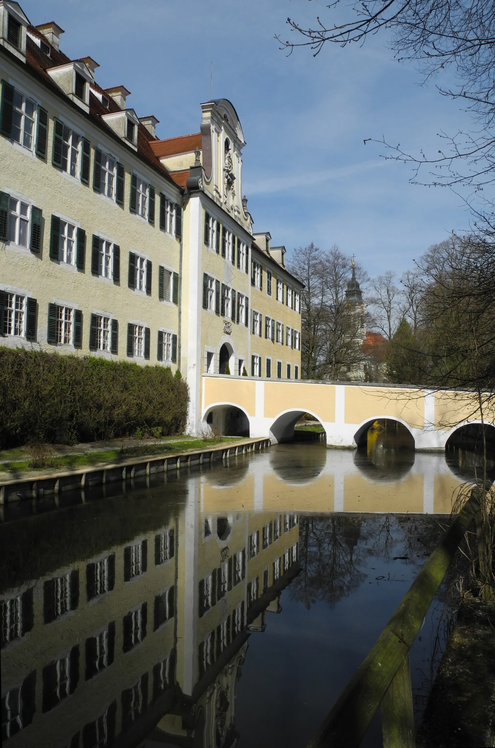 Photo showing: Schrobenhausen-Steinbrücke zum Schloss Sandizell