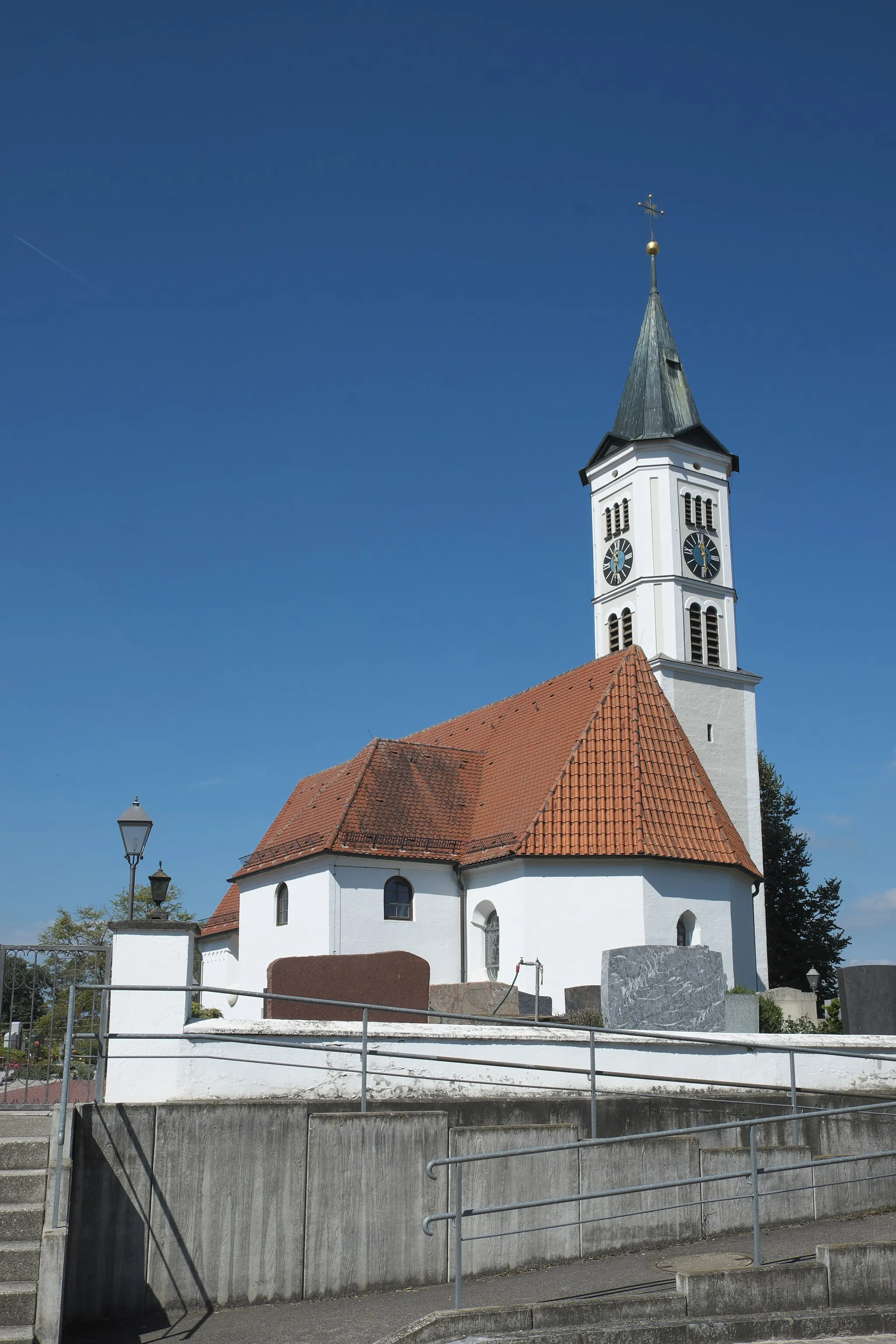 Photo showing: Katholische Filialkirche St. Johannes Baptist in Meringerzell (Mering) im schwäbischen Landkreis Aichach-Friedberg (Bayern/Deutschland)