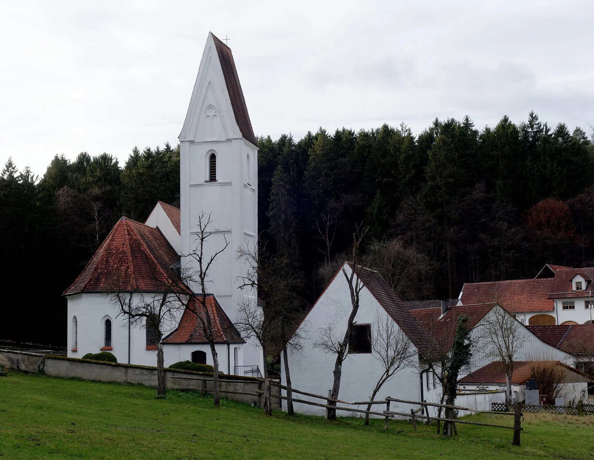 Photo showing: Kirche St. Kastulus in Unterschönbach bei Kühbach im Landkreis Aichach-Friedberg