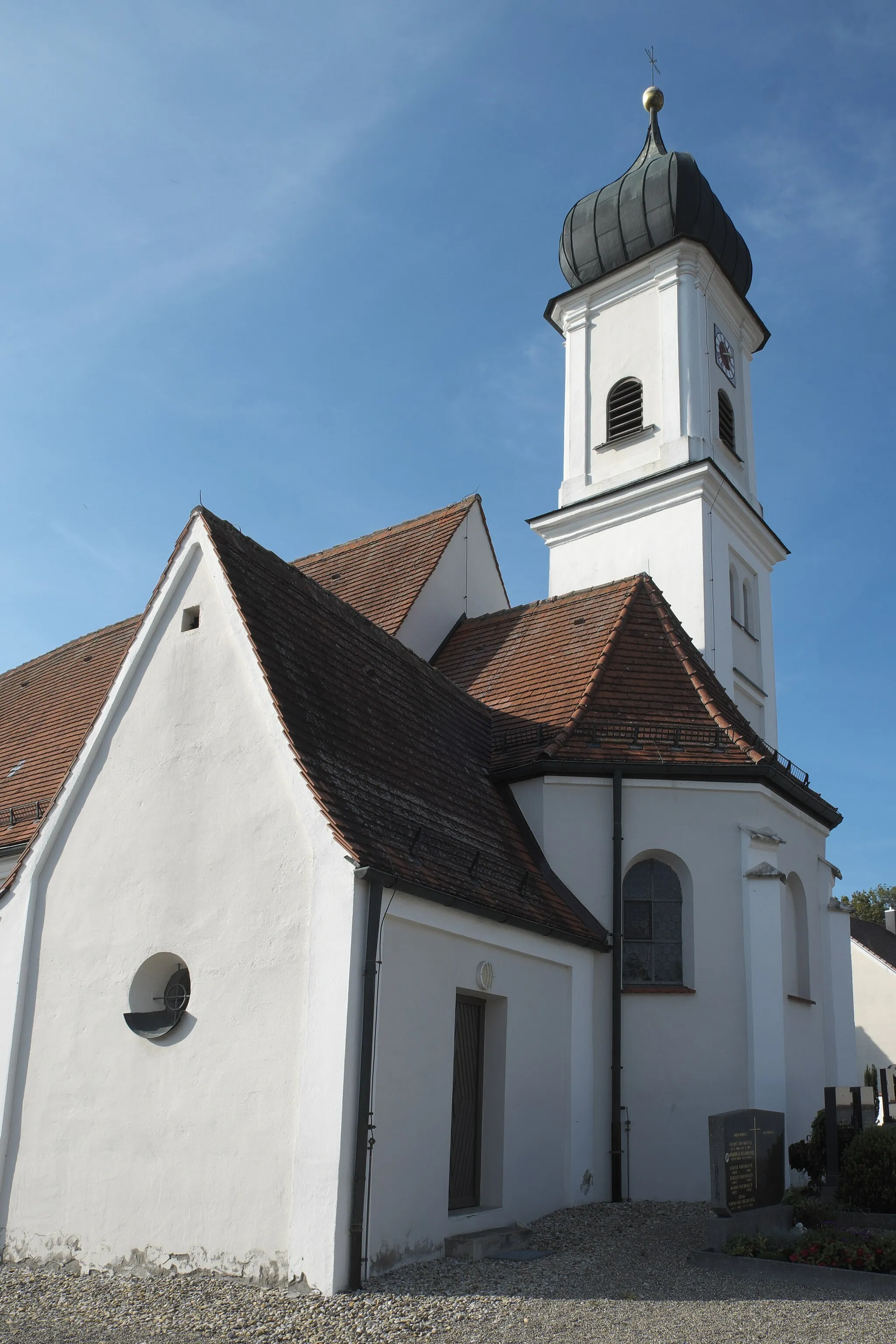 Photo showing: Katholische Pfarrkirche St. Nikolaus in Sainbach (Inchenhofen) im schwäbischen Landkreis Aichach-Friedberg (Bayern/Deutschland)