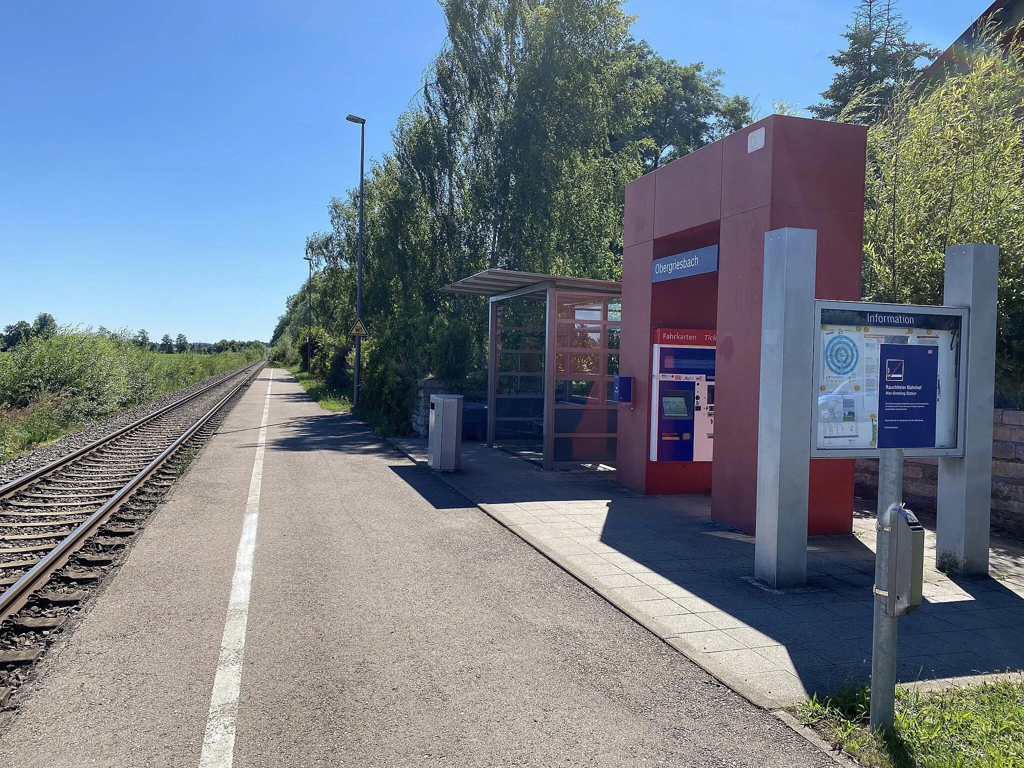 Photo showing: The train station Obergriesbach in Bavaria.