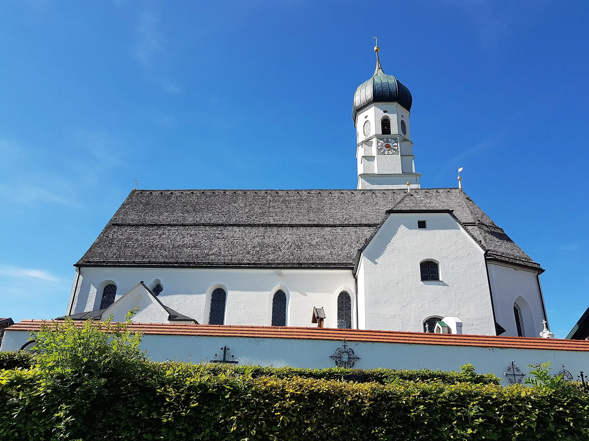 Photo showing: St. Michael (Gaißach), Ansicht von Süden