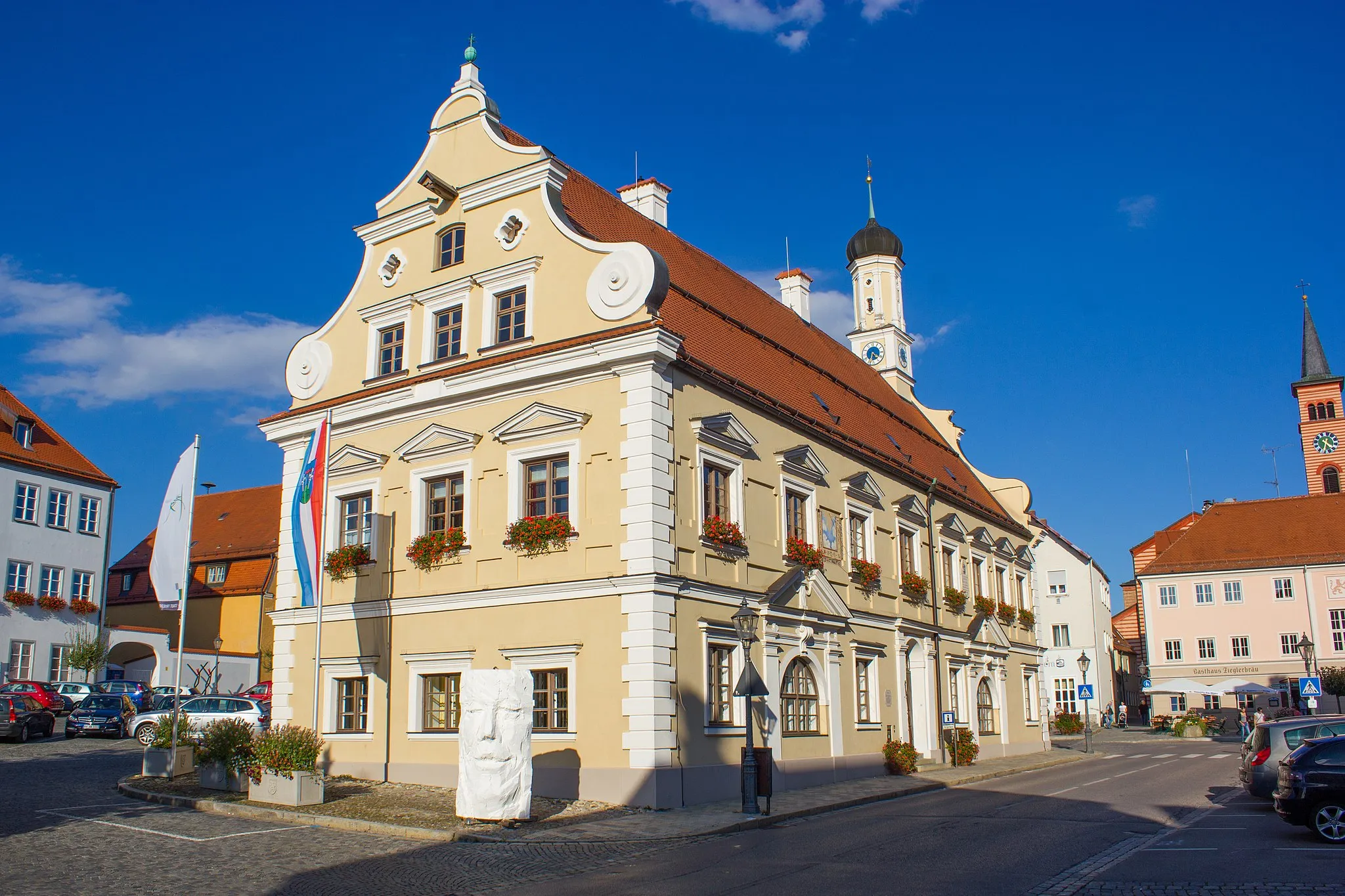 Photo showing: Das Rathaus in Friedberg (Bayern)