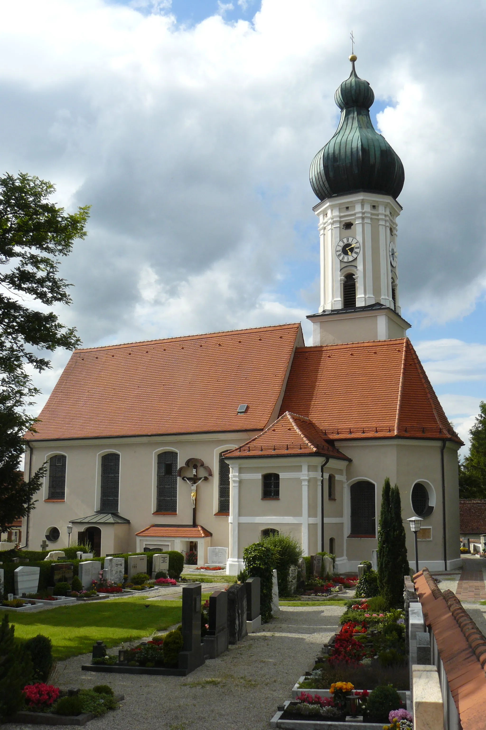 Photo showing: Barockkirche St. Stephan in Geltendorf