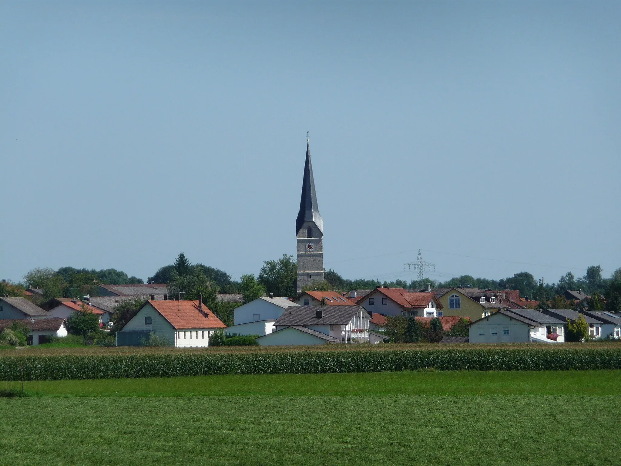 Photo showing: Blick auf Stammham am Inn