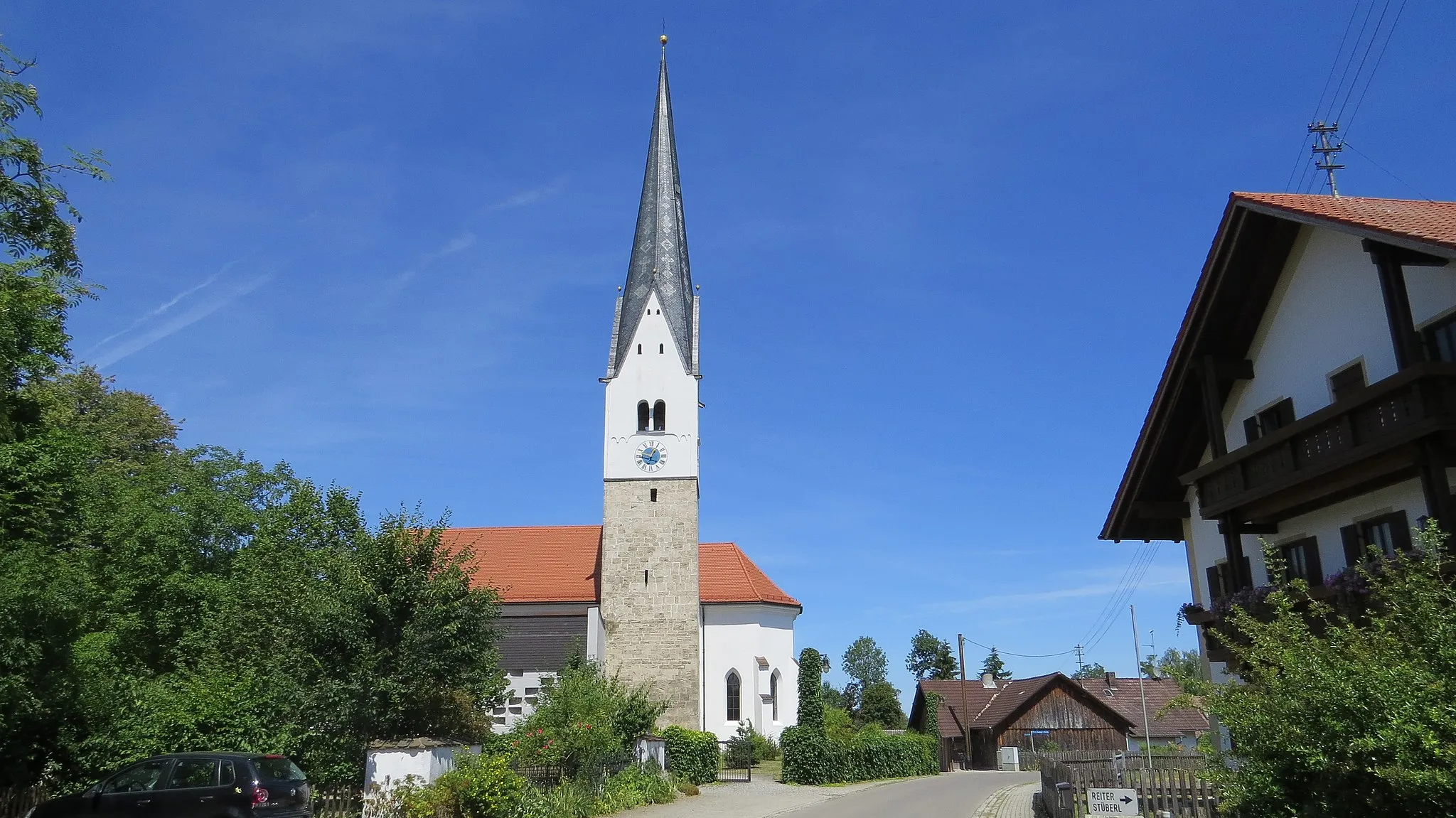 Photo showing: Pfarrkirche in Wielenbach