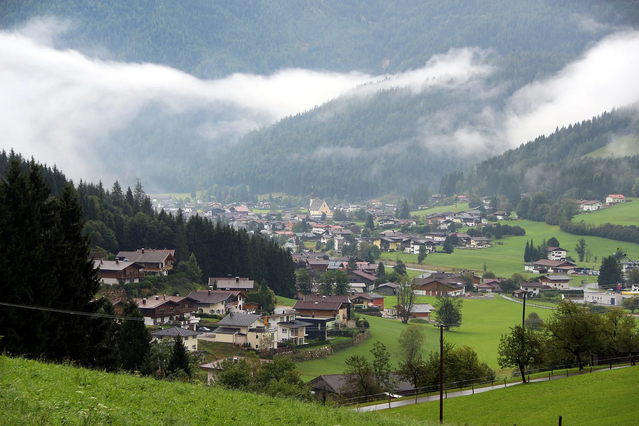 Photo showing: Gemeinde Waidring, gesehen von Nordwesten.