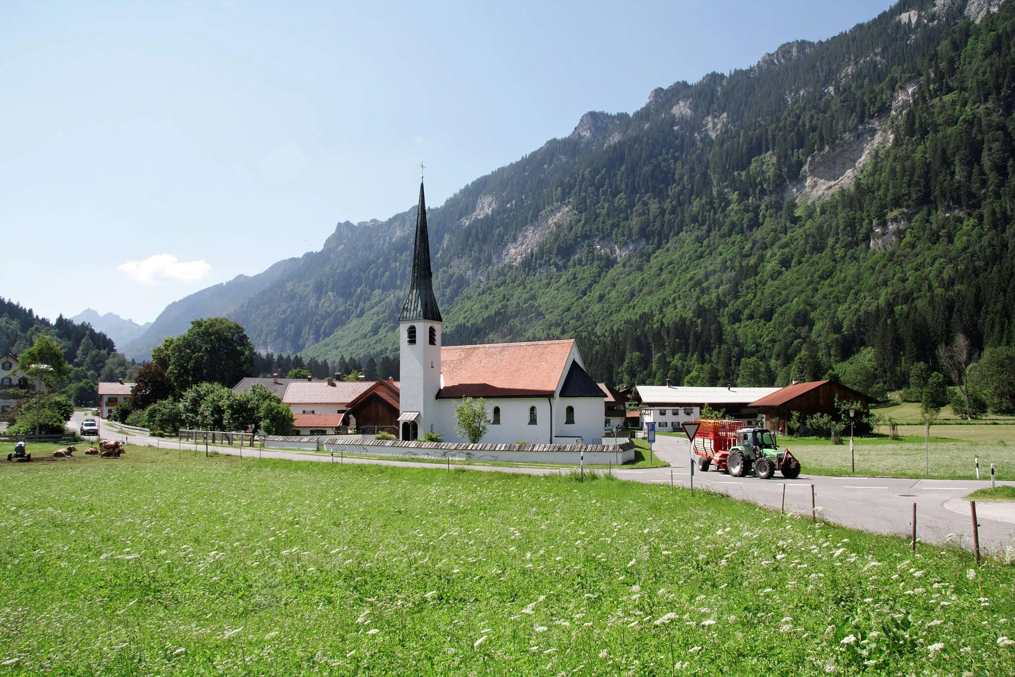 Photo showing: Ettal, Ansicht des Ortsteils Graswang von Südosten