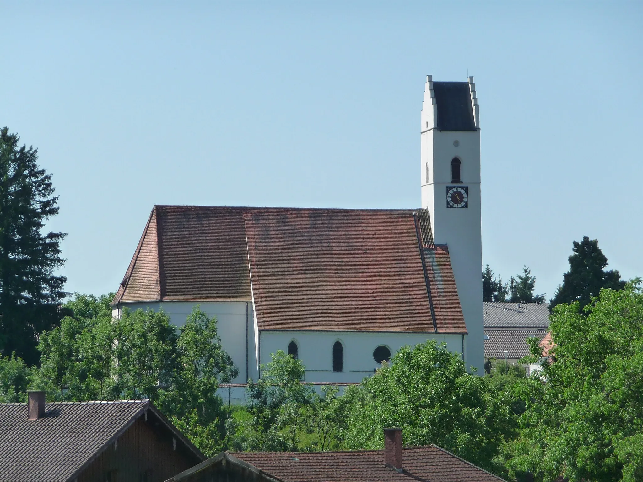 Photo showing: Die Pfarrkirche St. Peter und Paul in Winhöring
