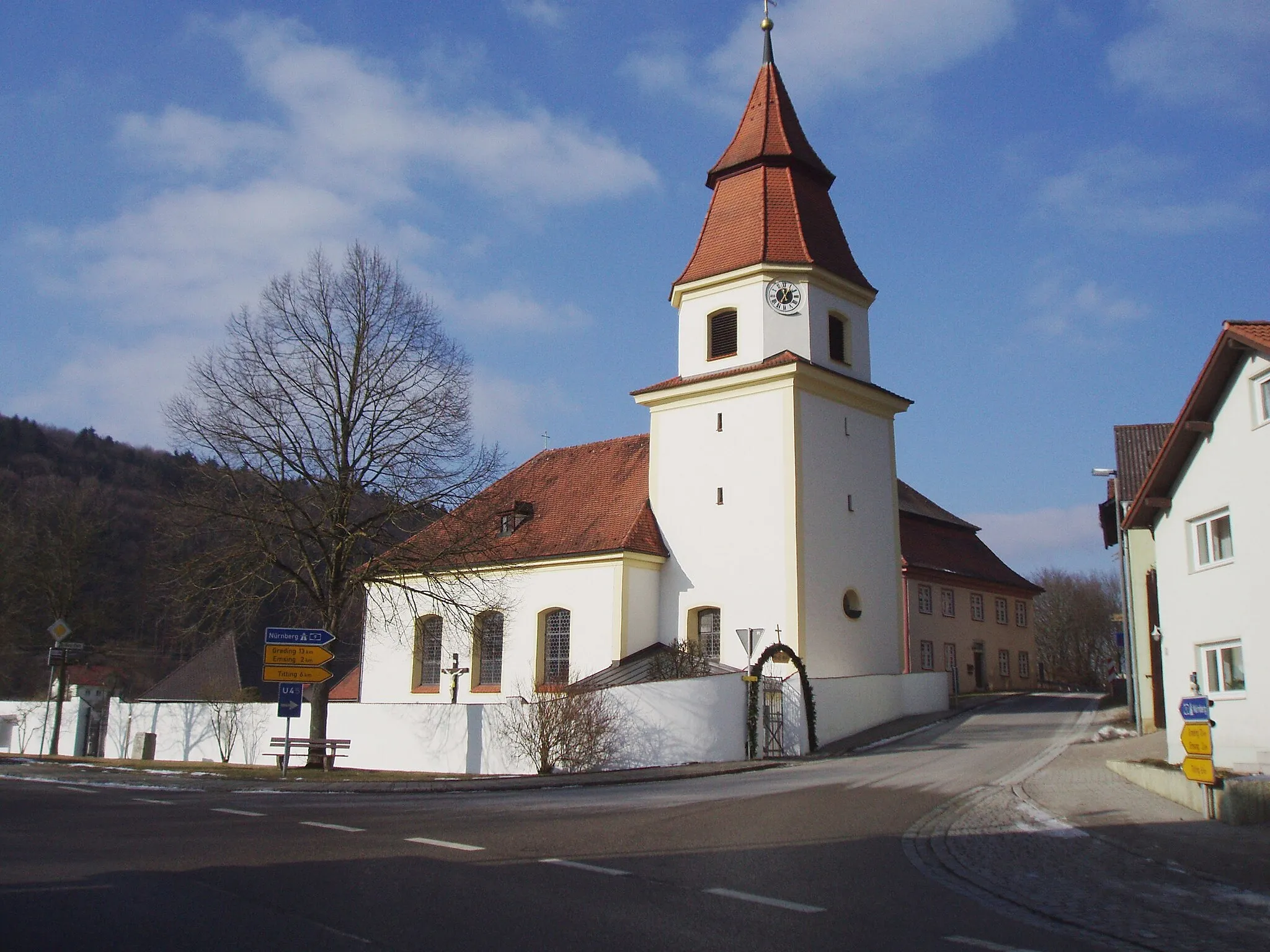 Photo showing: Kirche St. Nikloaus Altdorf Anlautertal Landkreis Eichstätt