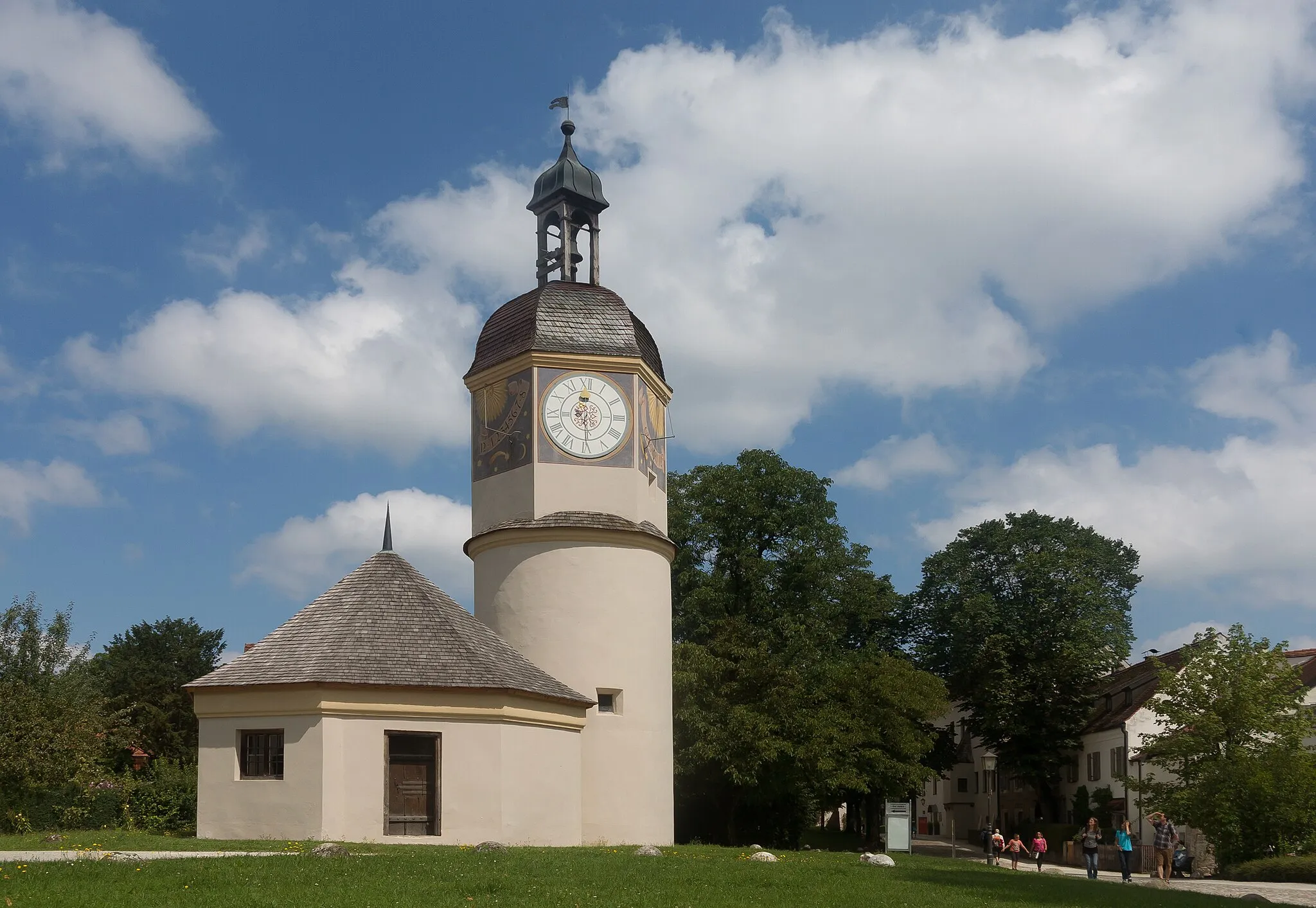 Photo showing: Burghausen, clock tower