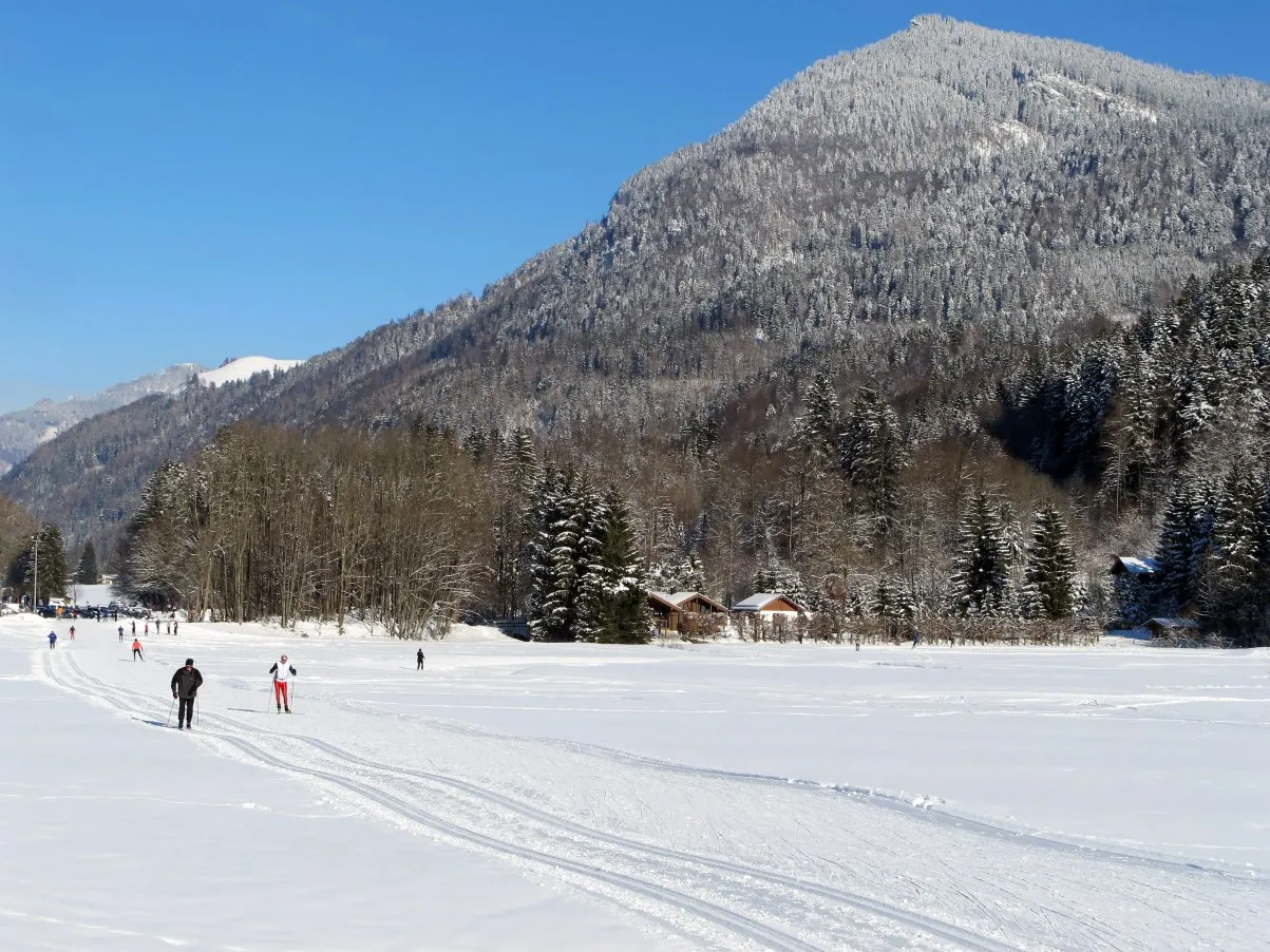 Photo showing: Village "Sachrang", Cross-Country Ski Run in Valley "Priental"