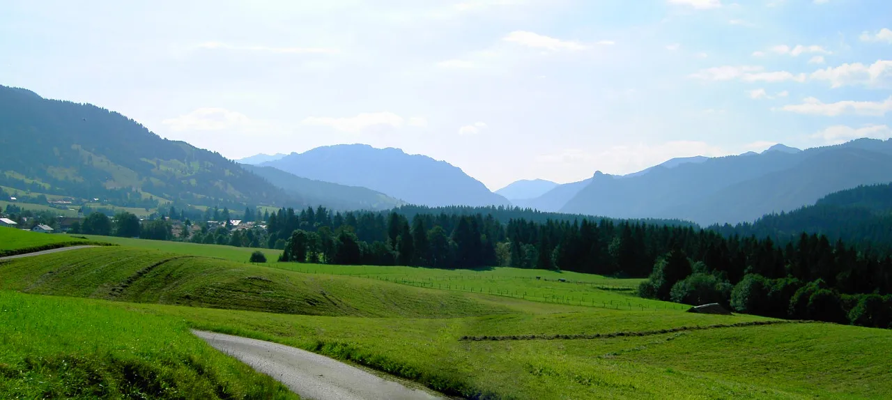 Photo showing: Blick auf das Ammertal bei Altenau