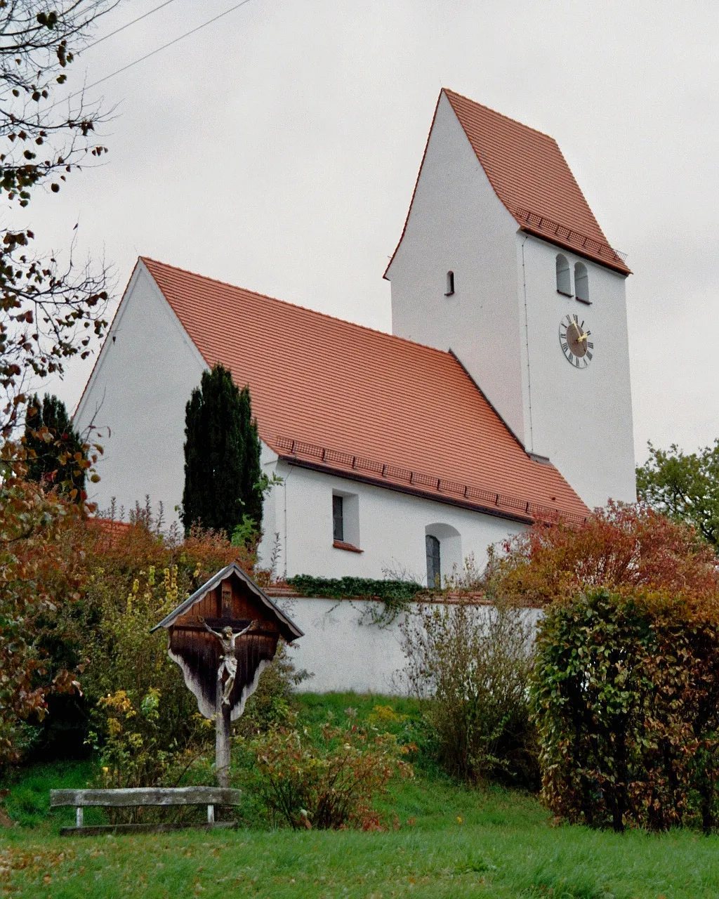 Photo showing: Roman Catholic St John the Baptist (St. Johannes der Täufer) Church in Schönesberg, Ehekirchen, District Neuburg-Schrobenhausen, Bavaria, Germany.