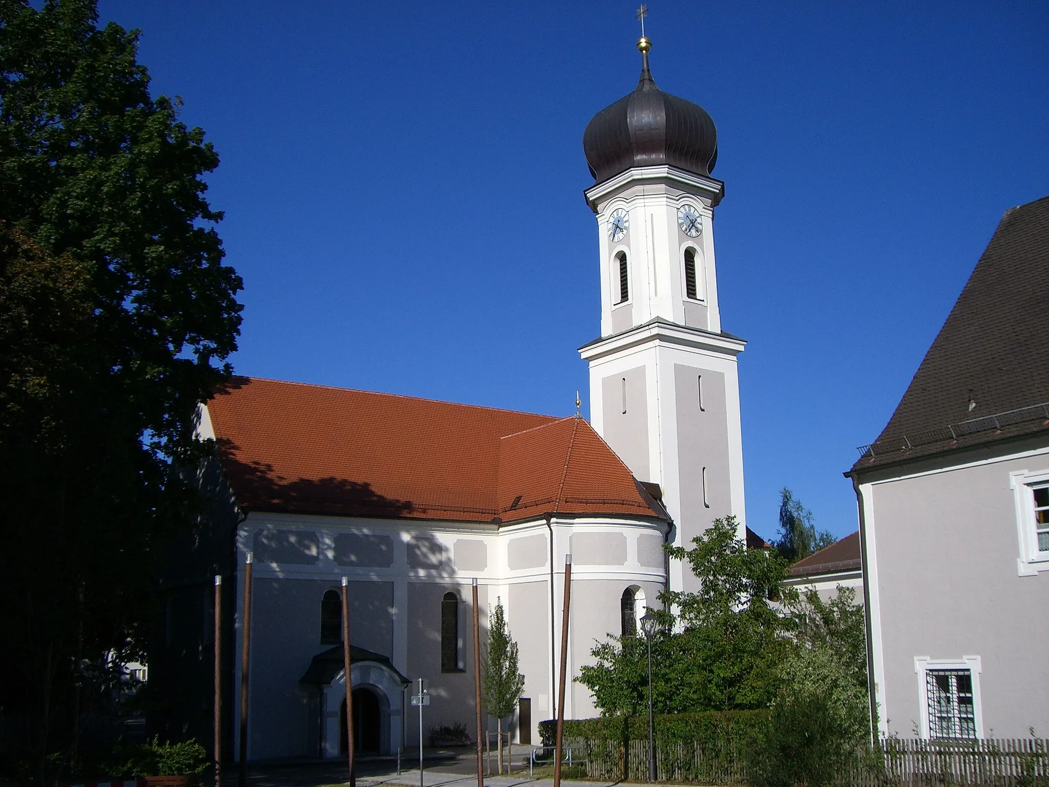 Photo showing: Kirche St. Vitus in Au/Hallertau (Landkreis Freising, Bayern, Deutschland)