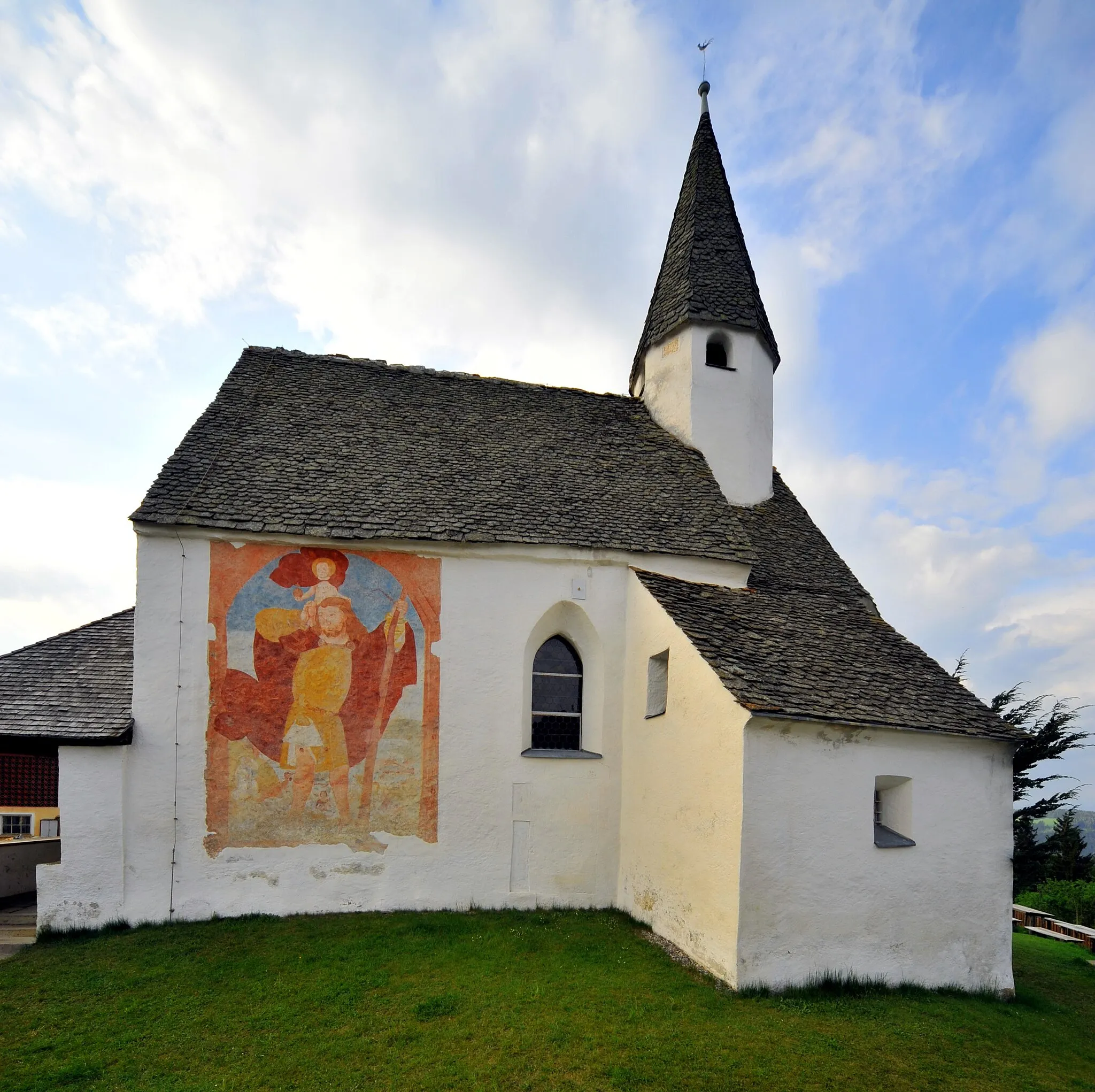 Photo showing: Subsidiary church Saint Lawrence in Lorenziberg, municipality Frauenstein, district Sankt Veit an der Glan, Carinthia, Austria, EU