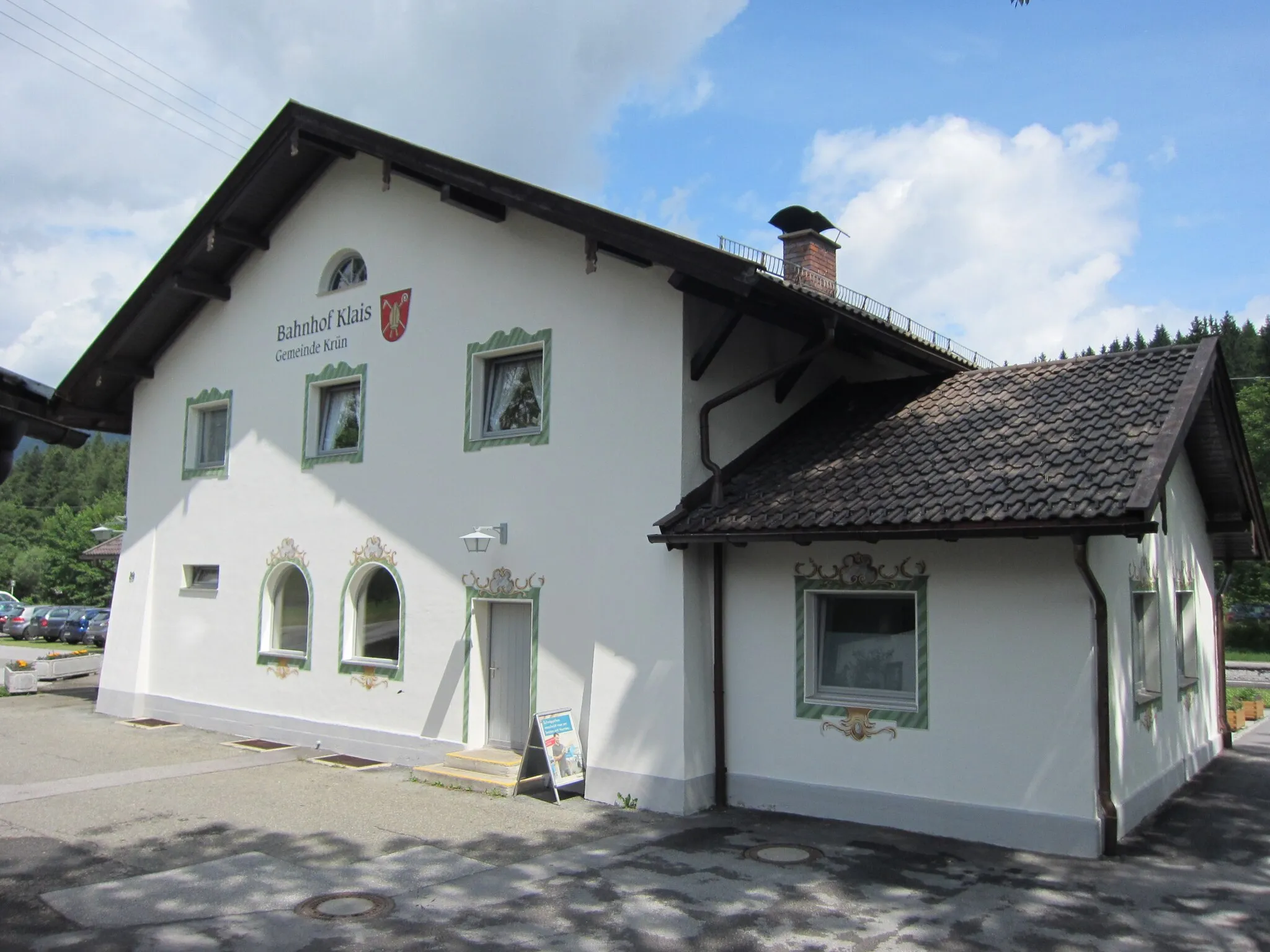 Photo showing: Bahnhof Klais, Südwestseite