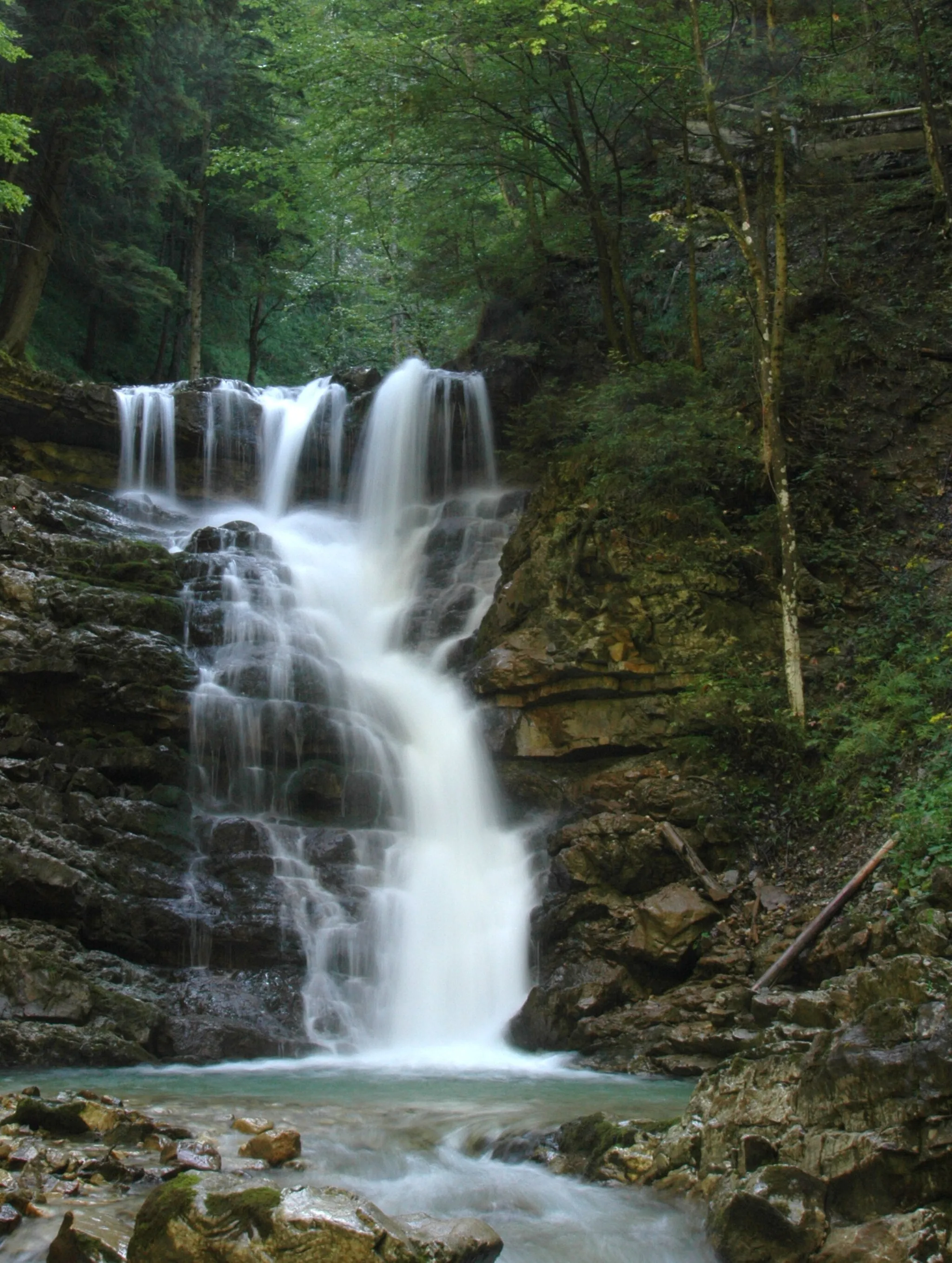 Photo showing: Jenbach waterfall in Bad Feilnbach/Germany