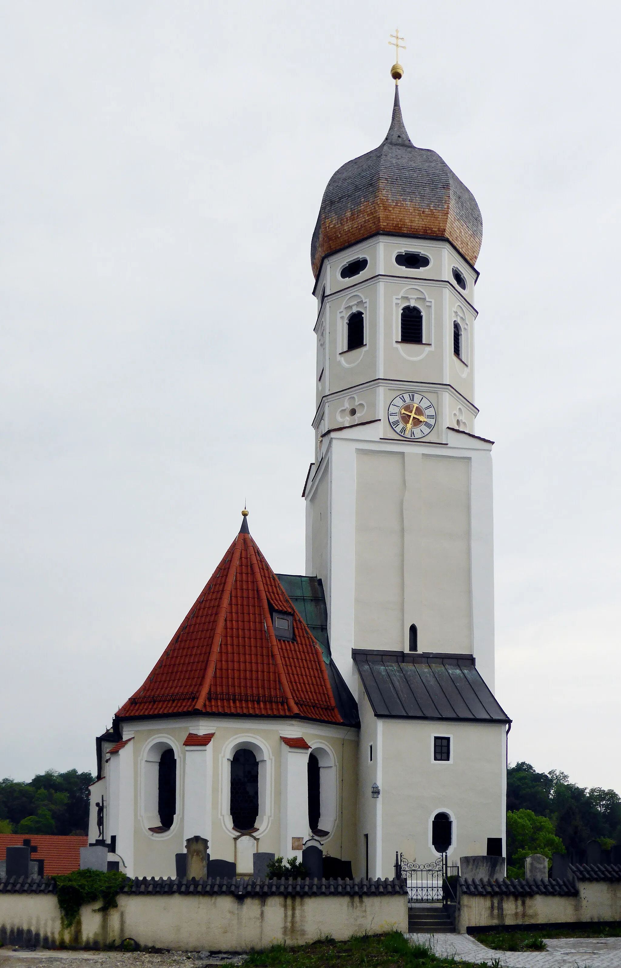 Photo showing: Kirche Sankt Vitus in Erling, von Osten.