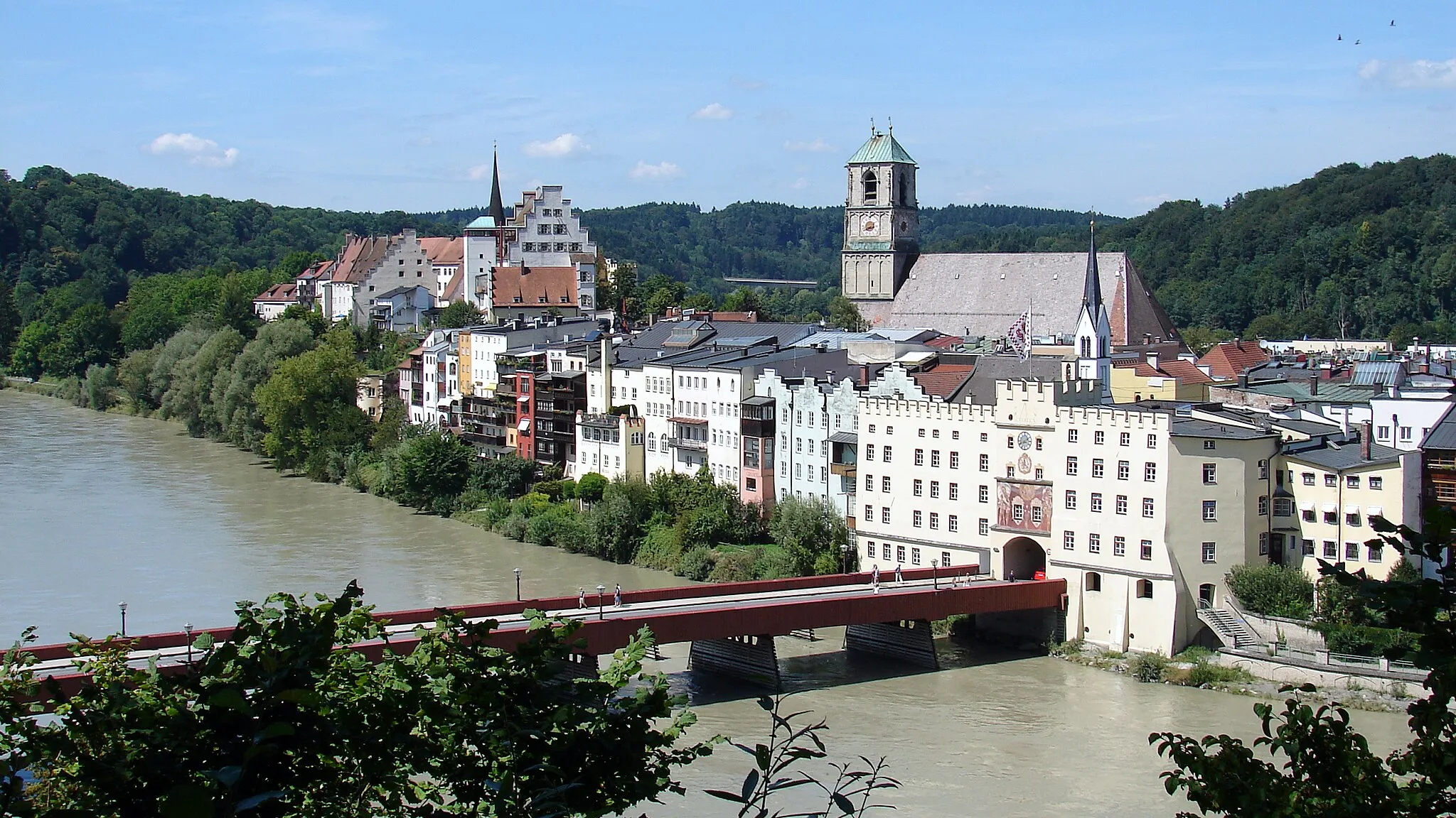 Photo showing: Blick auf Wasserburg am Inn vom Kellerbergweg.