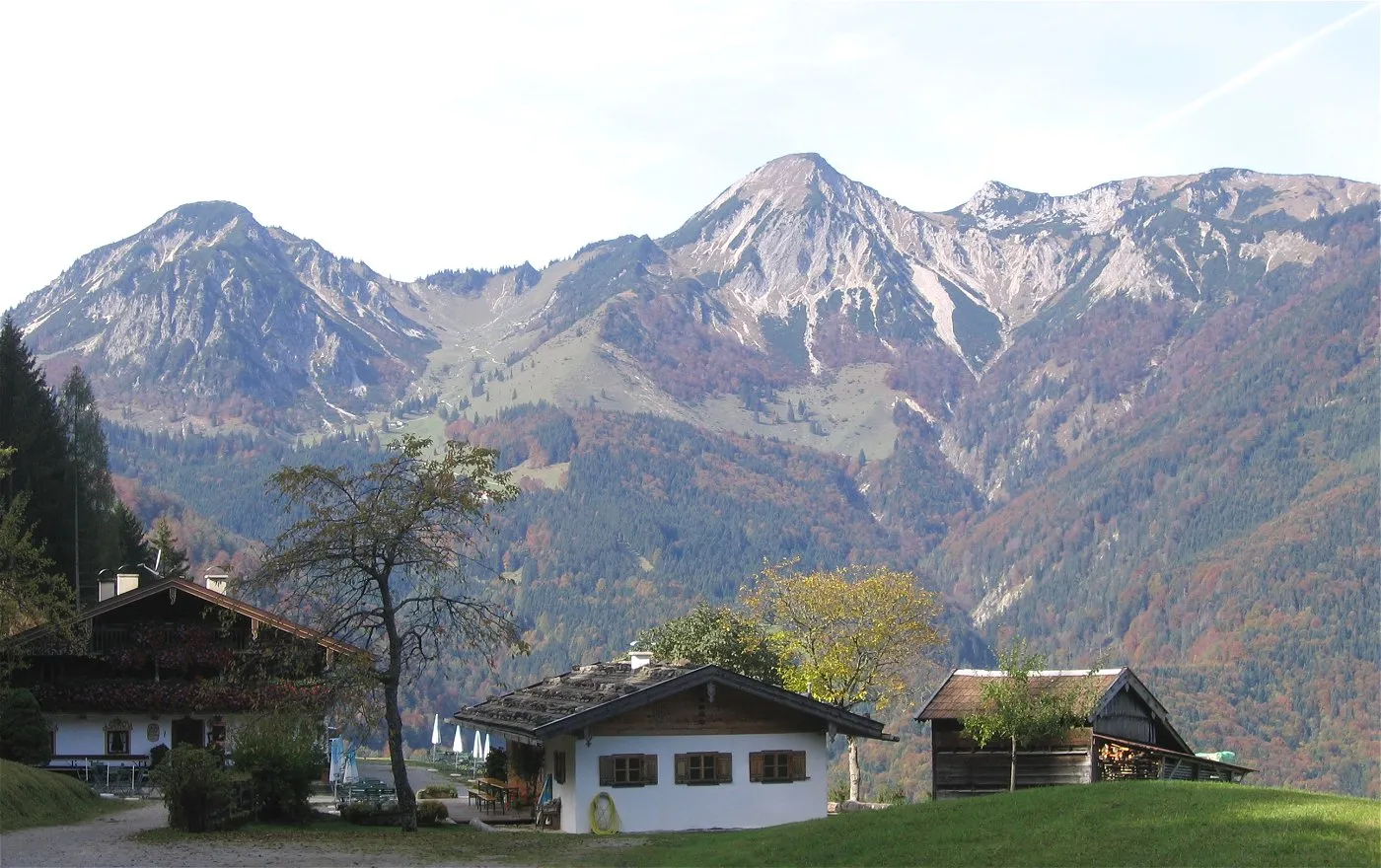 Photo showing: Geigelstein, gesehen von der Streichenkapelle bei Schleching