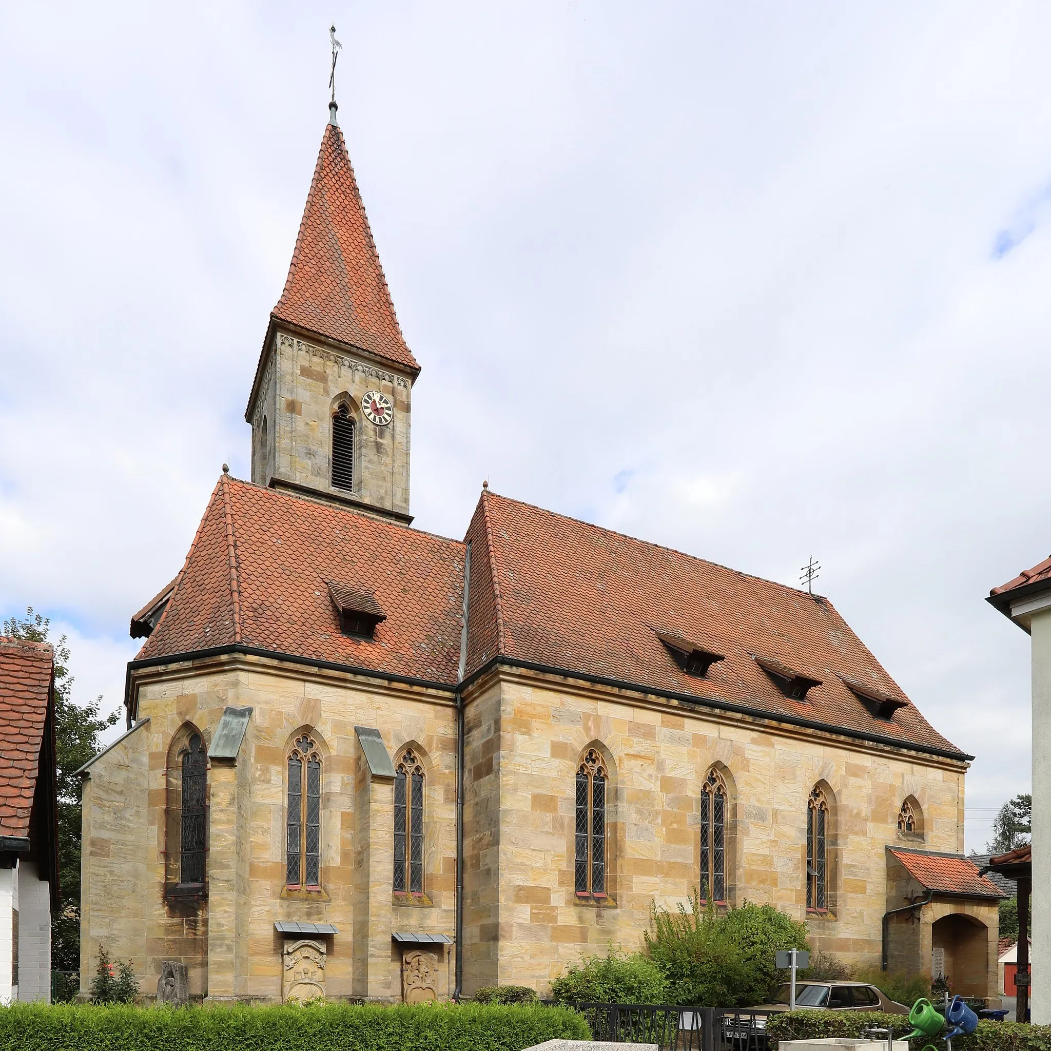 Photo showing: Pfarrkirche Mariä Himmelfahrt in Kirchlein, Ot von Burgkunstadt