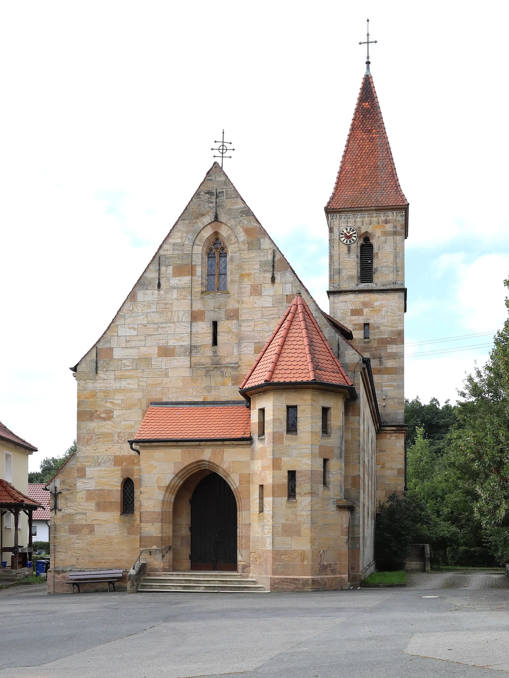 Photo showing: Pfarrkirche Mariä Himmelfahrt in Kirchlein, Ot von Burgkunstadt