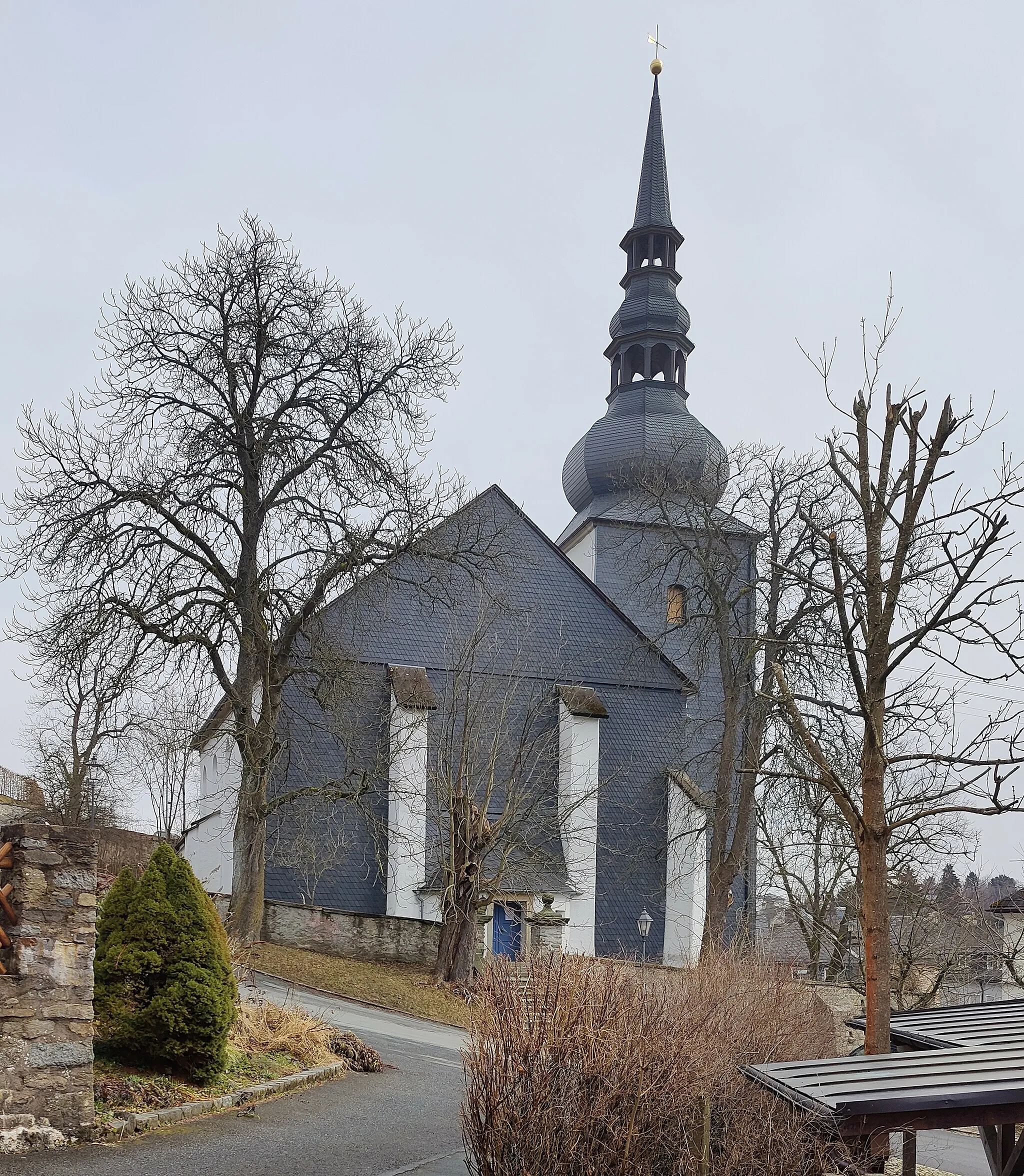 Photo showing: Evangelisch-lutherische Pfarrkirche St. Bartholomäus Schauenstein, Landkreis Hof, Oberfranken, Bayern, Deutschland