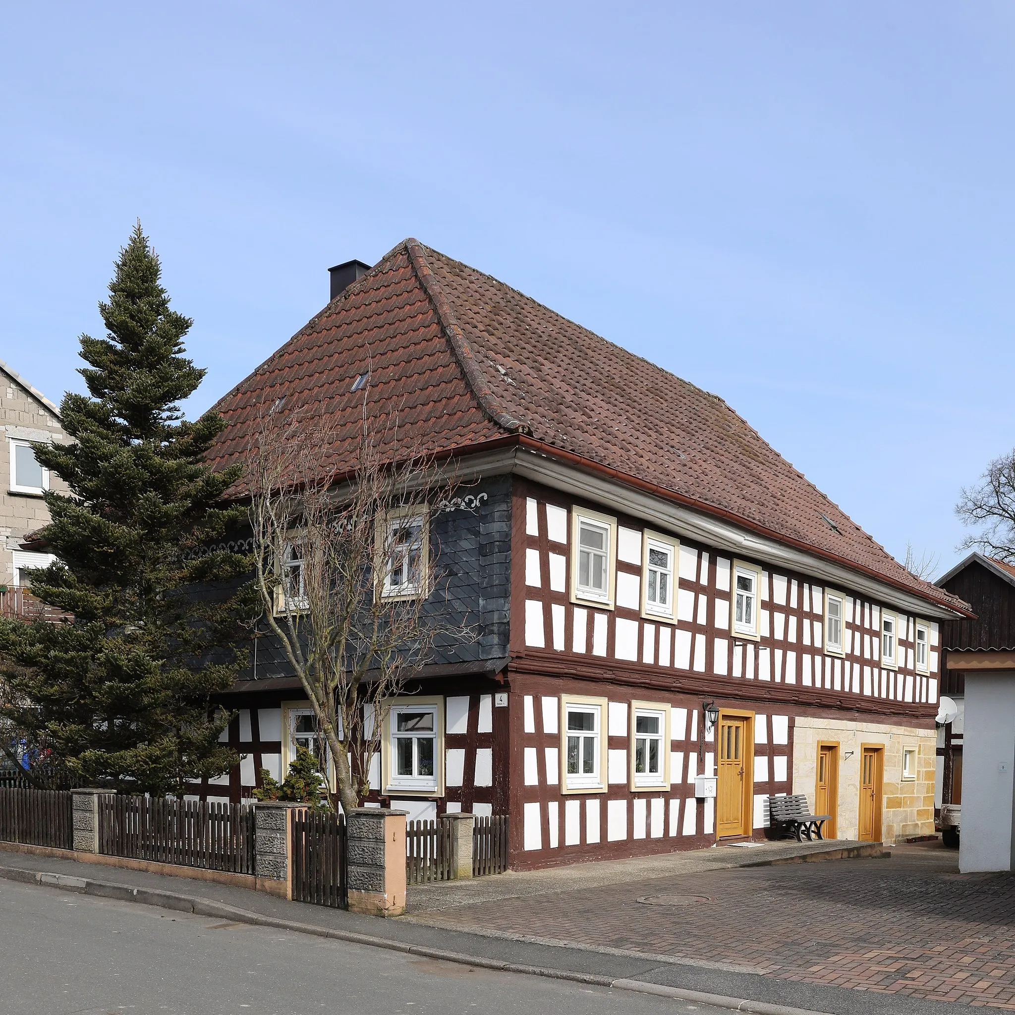 Photo showing: Birkach am Forst, Wohnstallhaus