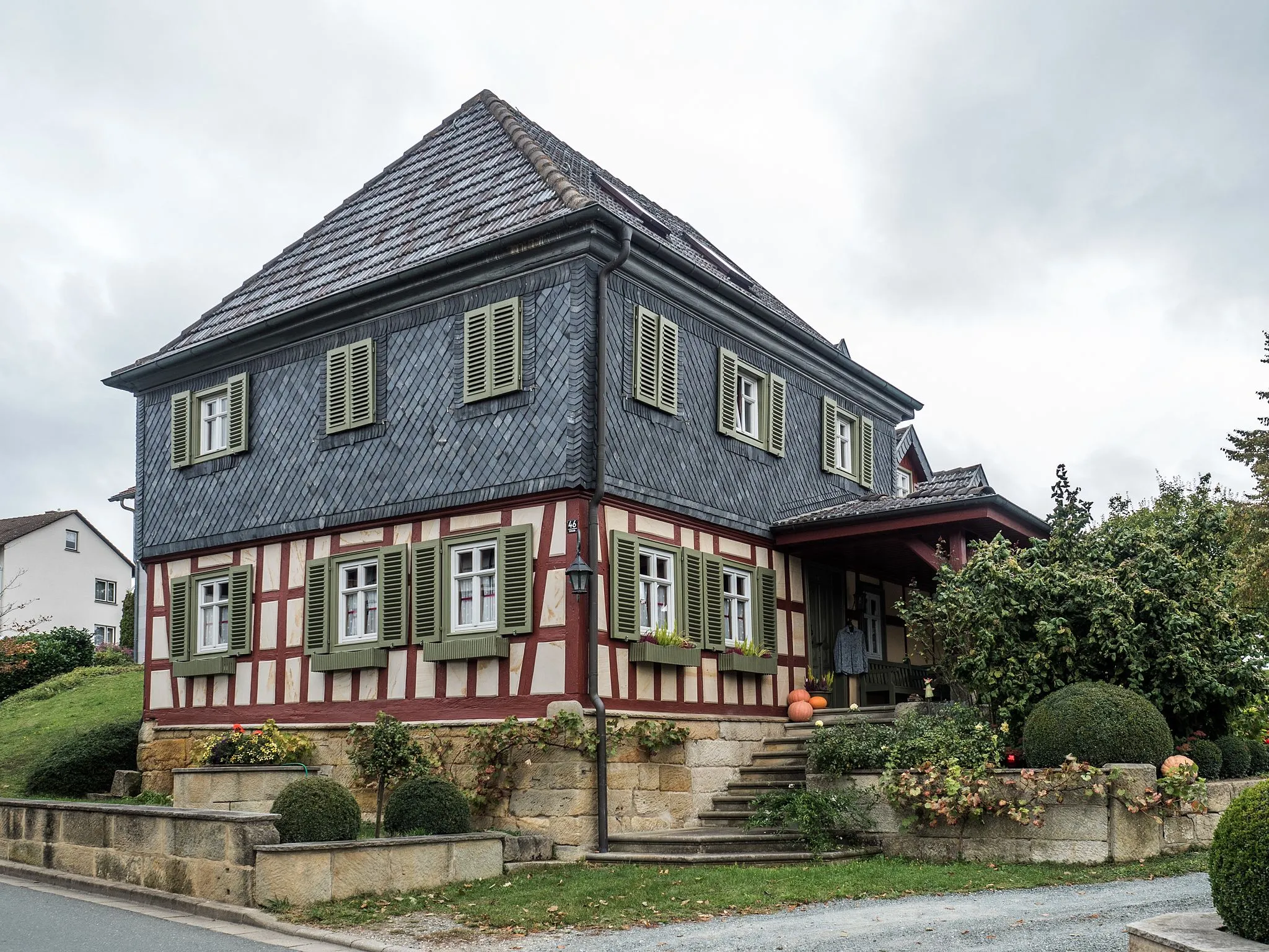 Photo showing: Slated house in Stetten near Lichtenfels