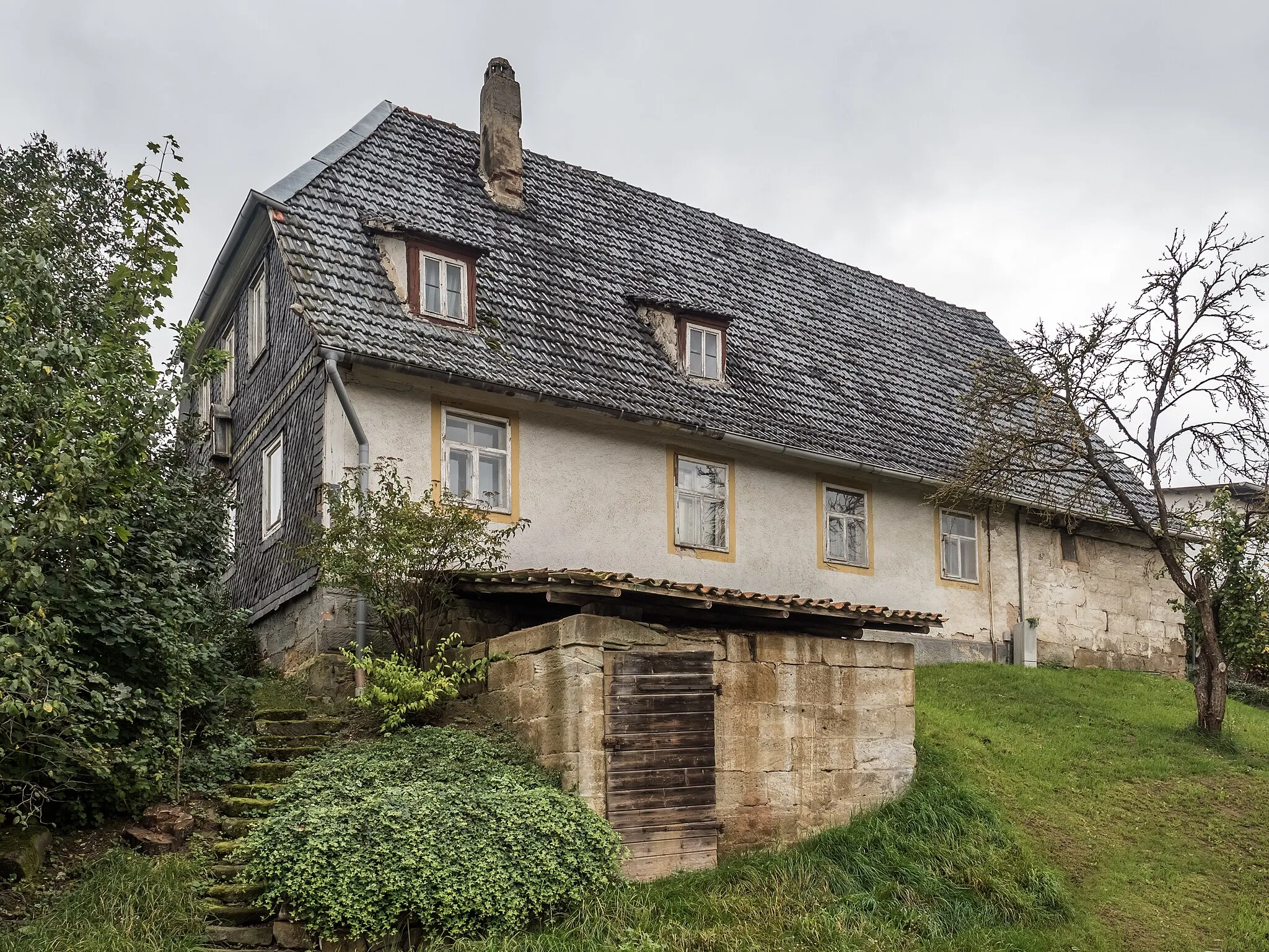 Photo showing: Slated house in Stetten near Lichtenfels