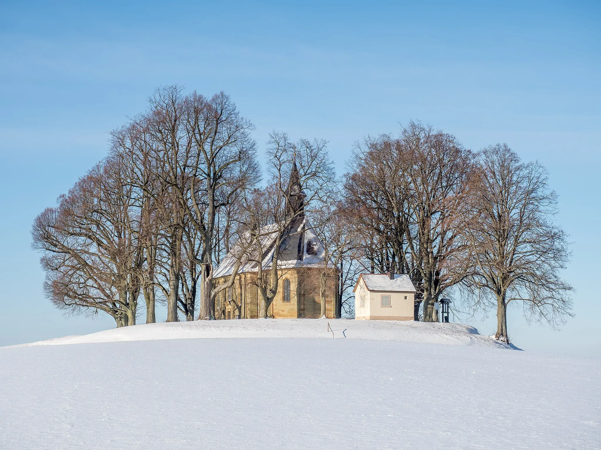 Photo showing: Catholic branch and pilgrimage church St. Veit on the Ansberg near Ebensfeld in Upper Franconia